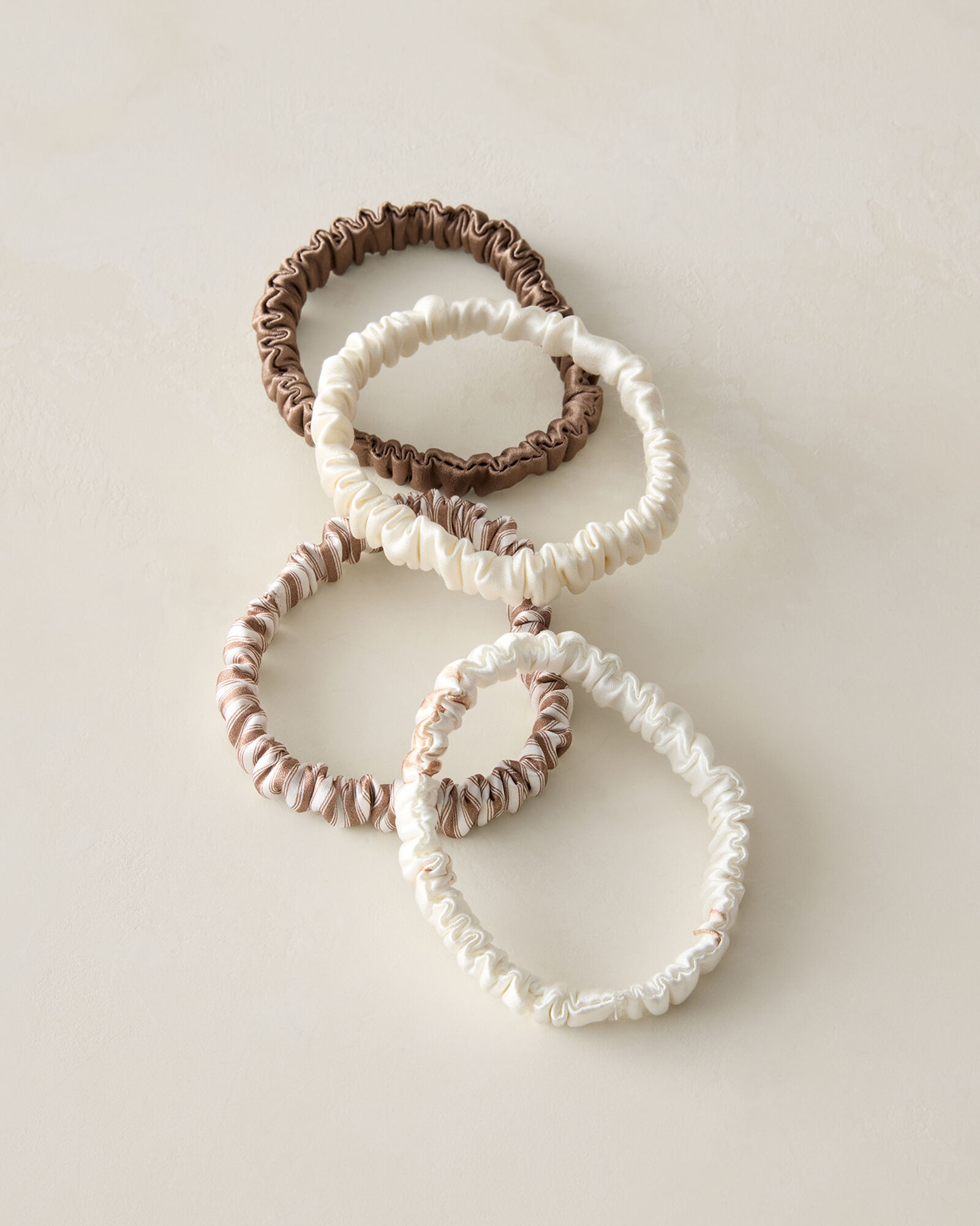 Washable Silk Hair Ties &mdash; Pinstripe