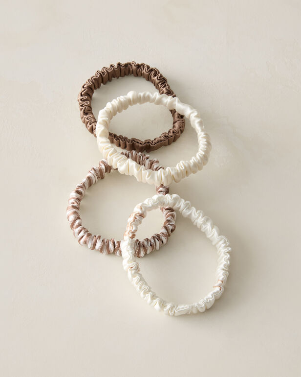 Washable Silk Hair Ties &mdash; Pinstripe