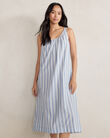 Organic Cotton Poplin Vintage Stripe Rest Dress