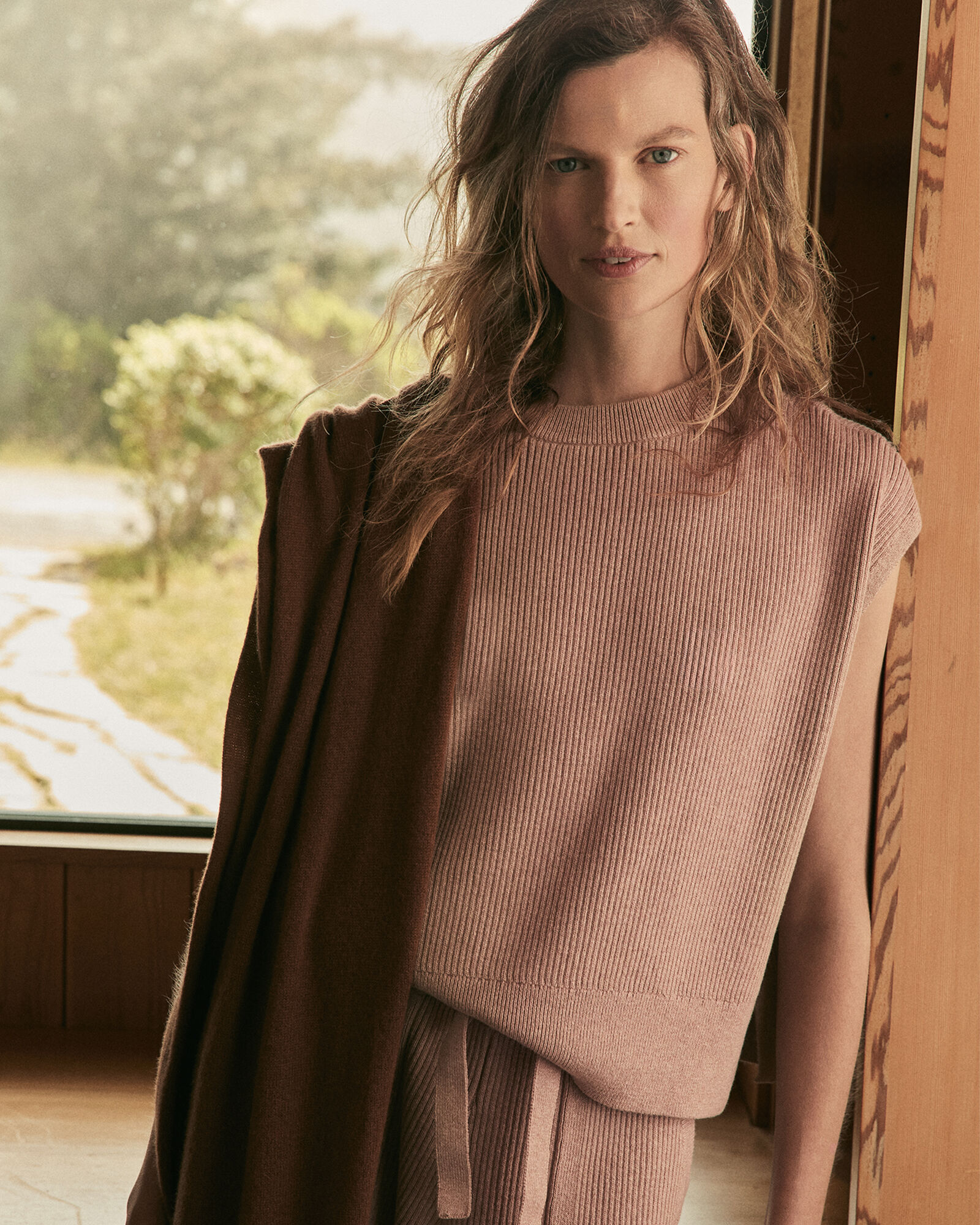 Organic Cotton Cashmere Drop Shoulder Tee