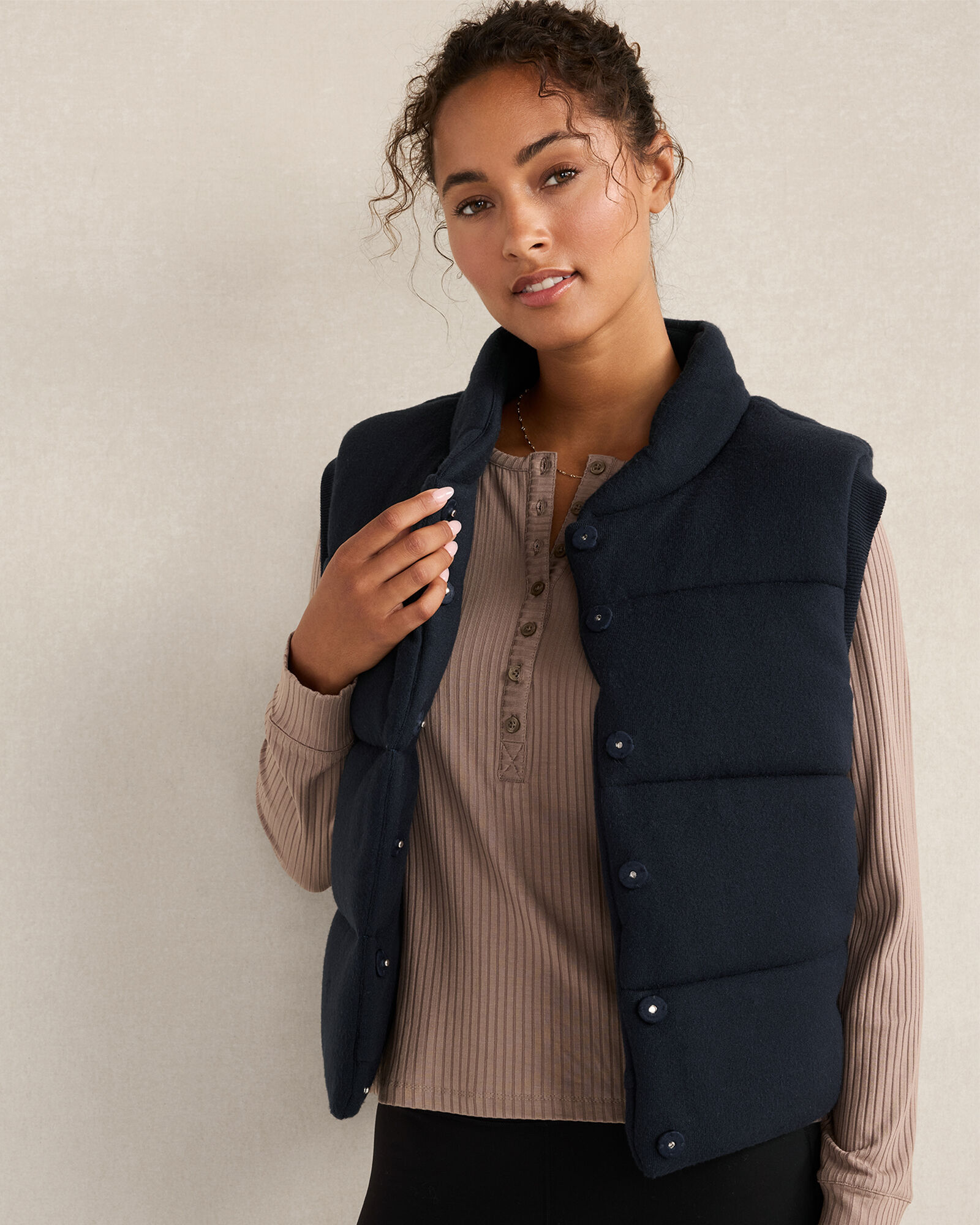 Viscose Blend Puffer Vest