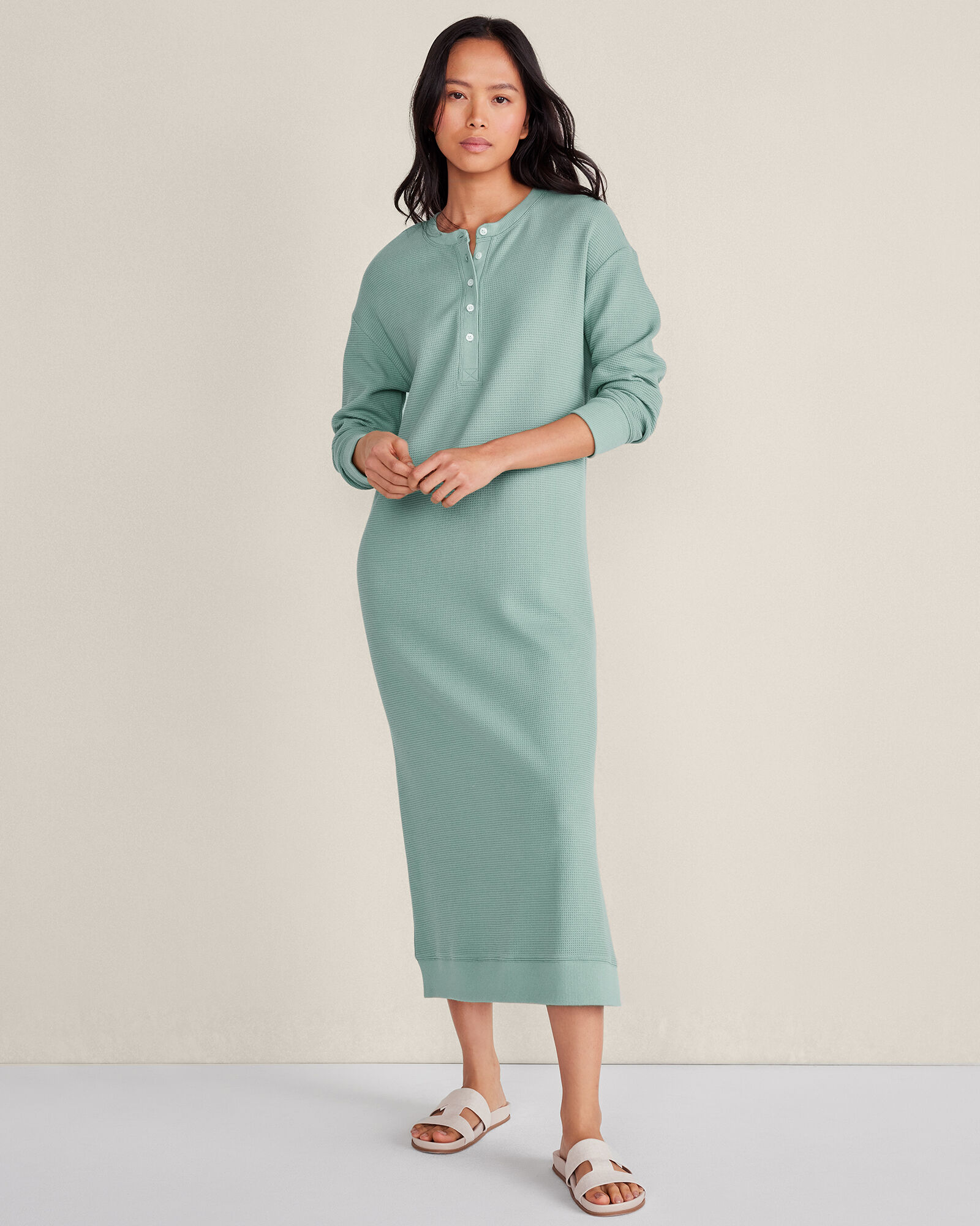 kallan knit dress - brown Stine Goya Long Sleeve Turtleneck Knit Dress Coffee Brown main image 1
