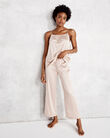 Washable Silk Cropped Pants