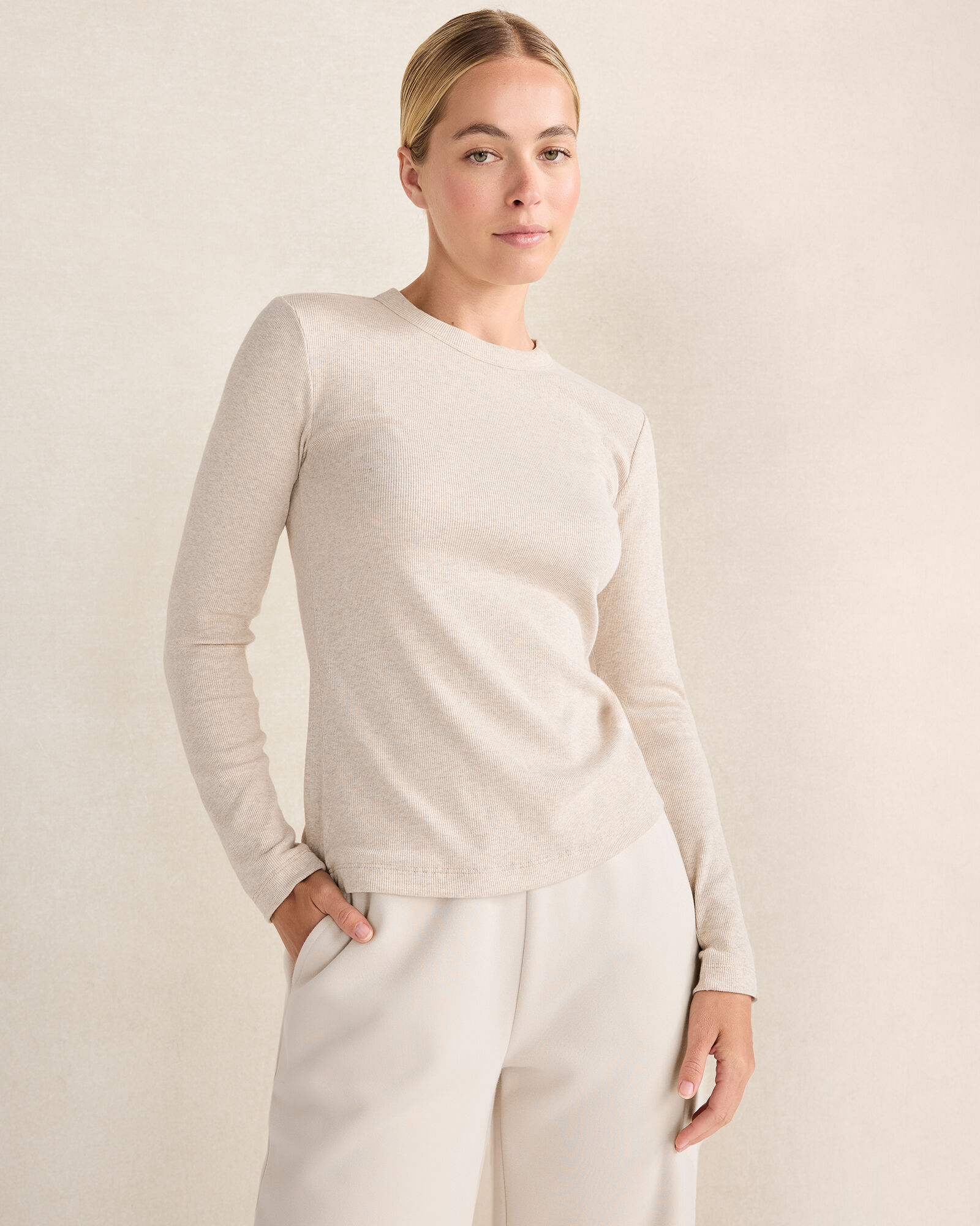 Organic Cotton Long Sleeve Crew Neck Tee