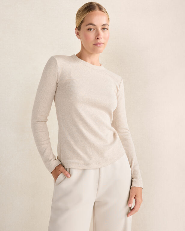 Organic Cotton Long Sleeve Crew Neck Tee