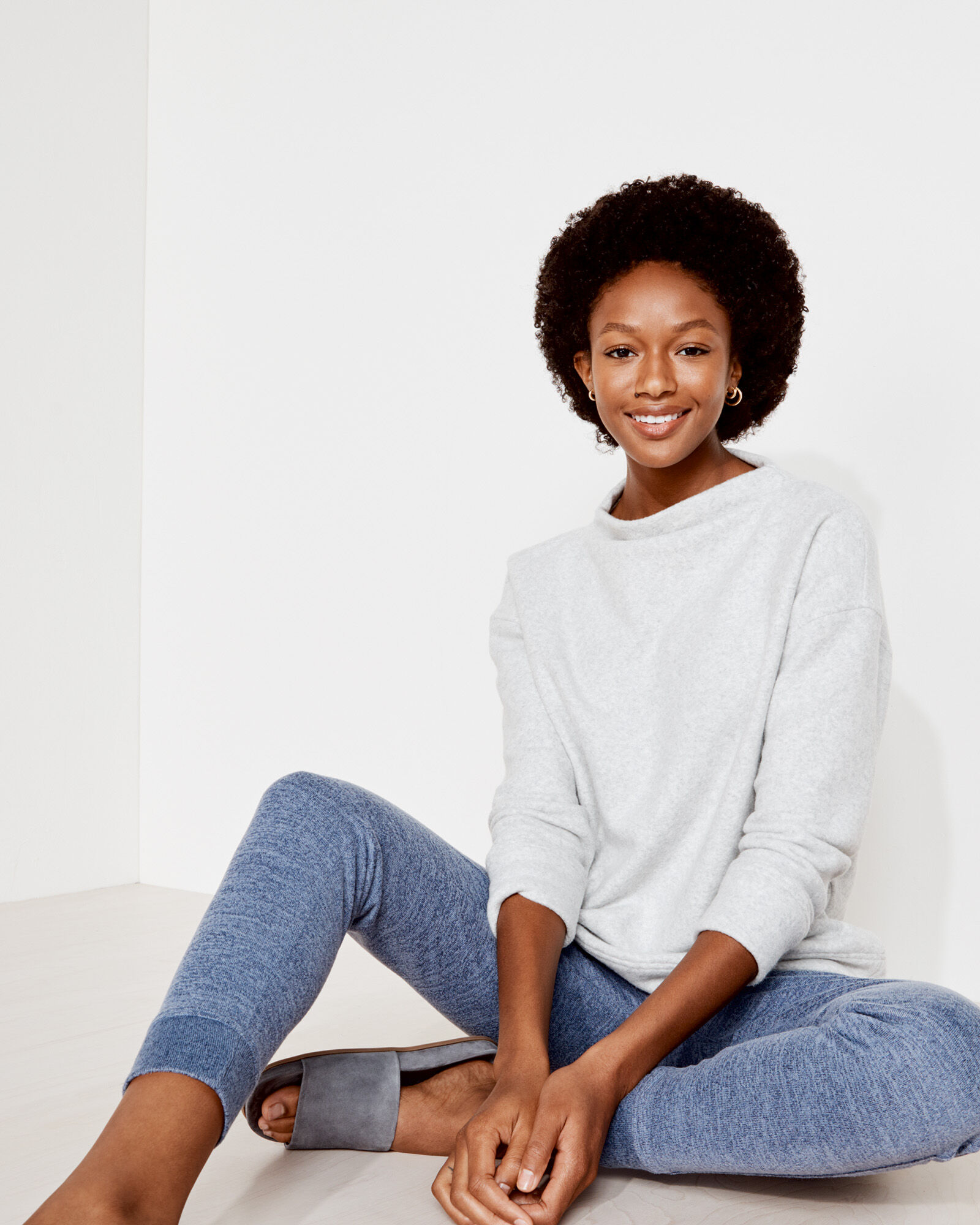 Funnel neck fleece sale pullover
