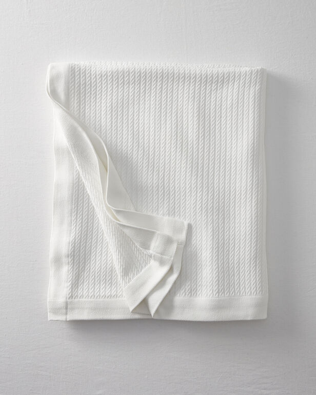 Cotton Cable Knit Blanket