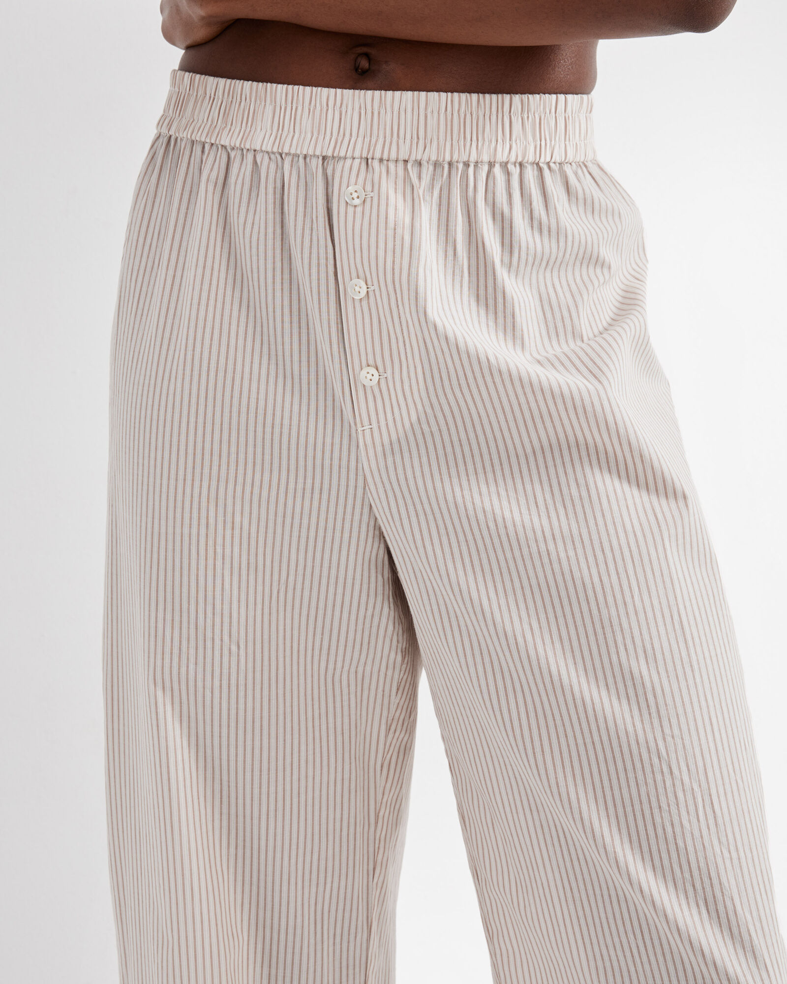 Lightweight Cotton Poplin Striped Pajama Pants | Haven Well Within