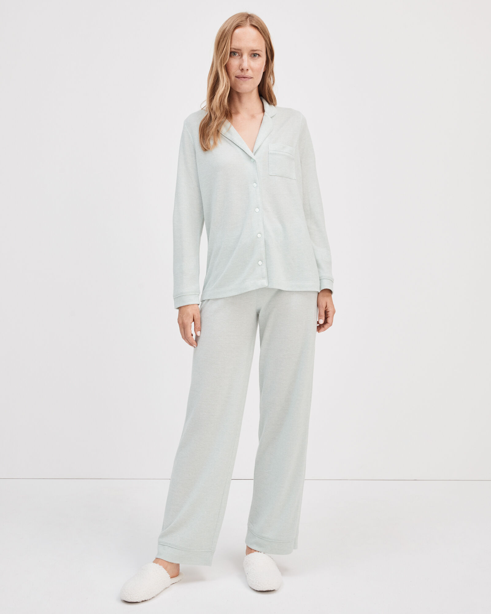 Marled Knit Pajama Pants
