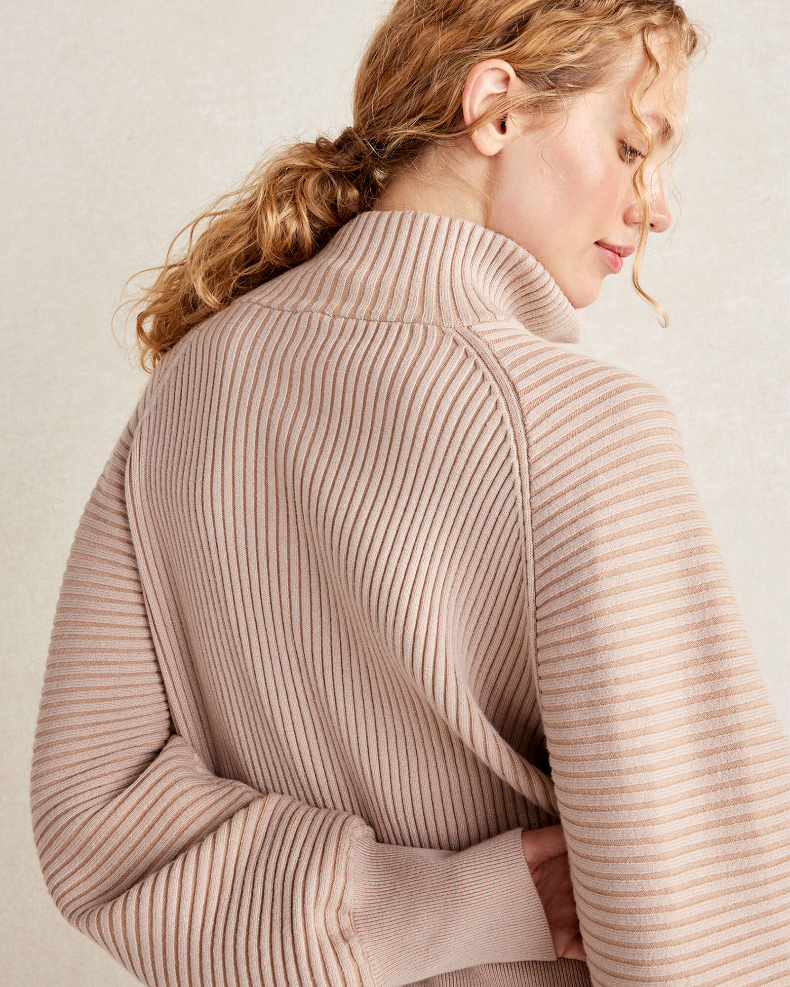 Varley Half-Zip Sweater - Cement