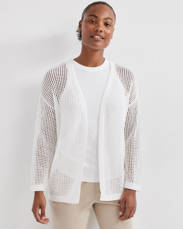 Organic Cotton Open Stitch Cardigan