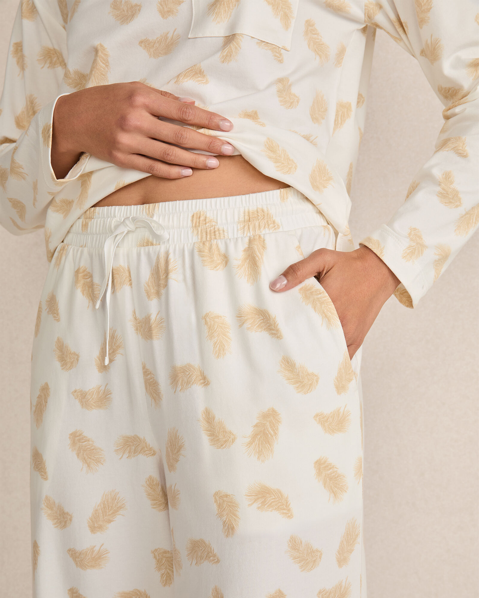 Feather print Pant