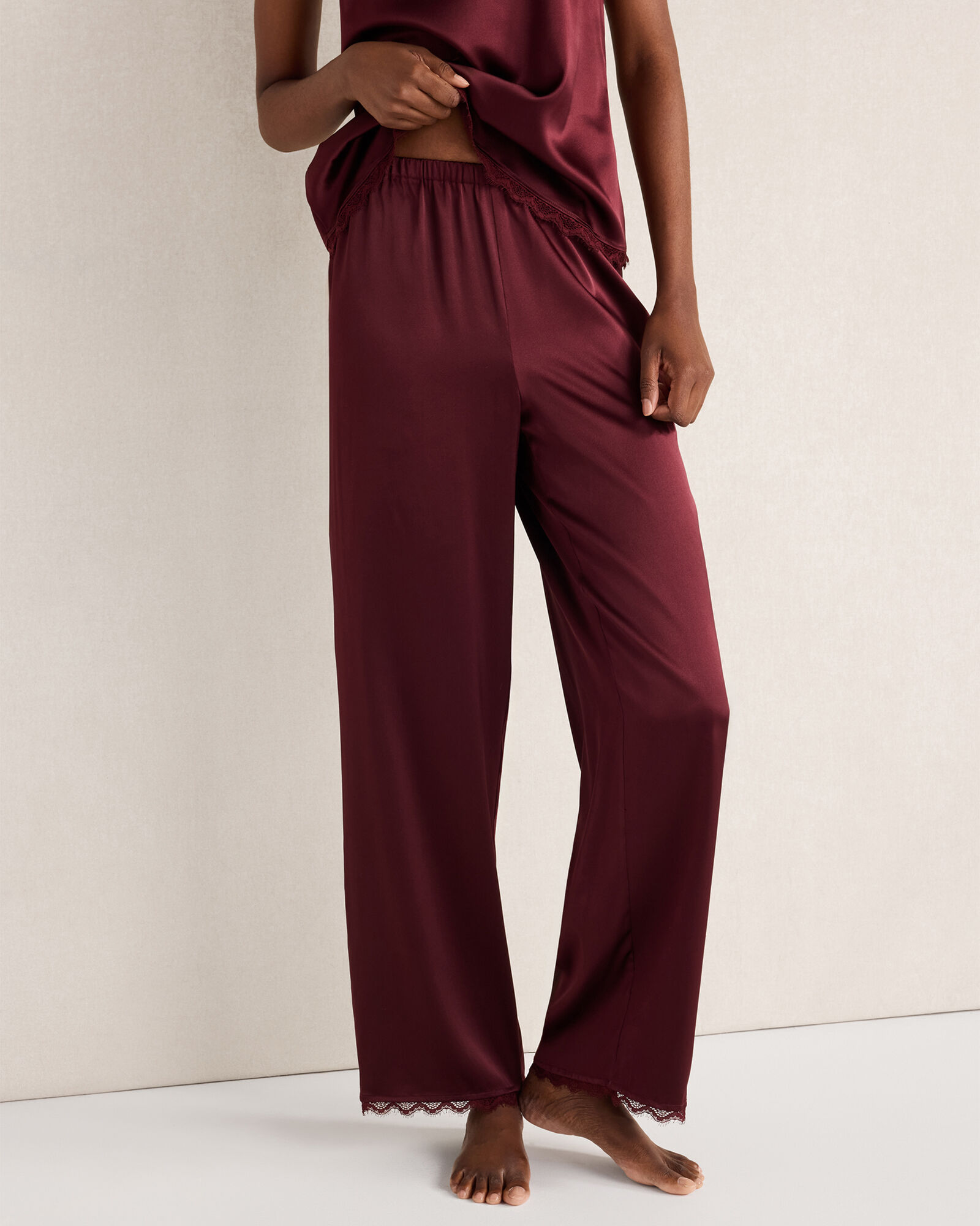 Washable Silk Lace Pajama Pants