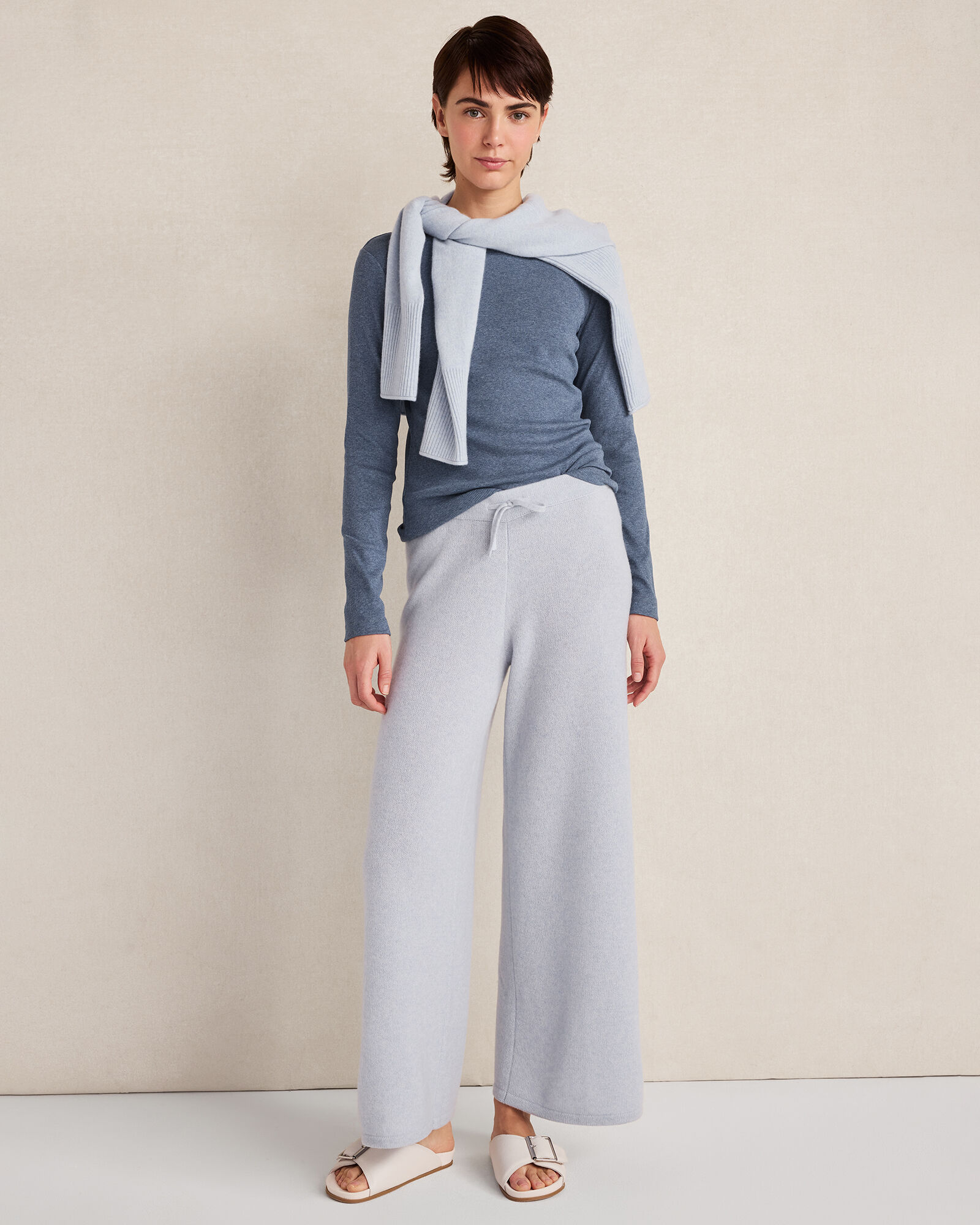 Cashmere Wide Leg Pants