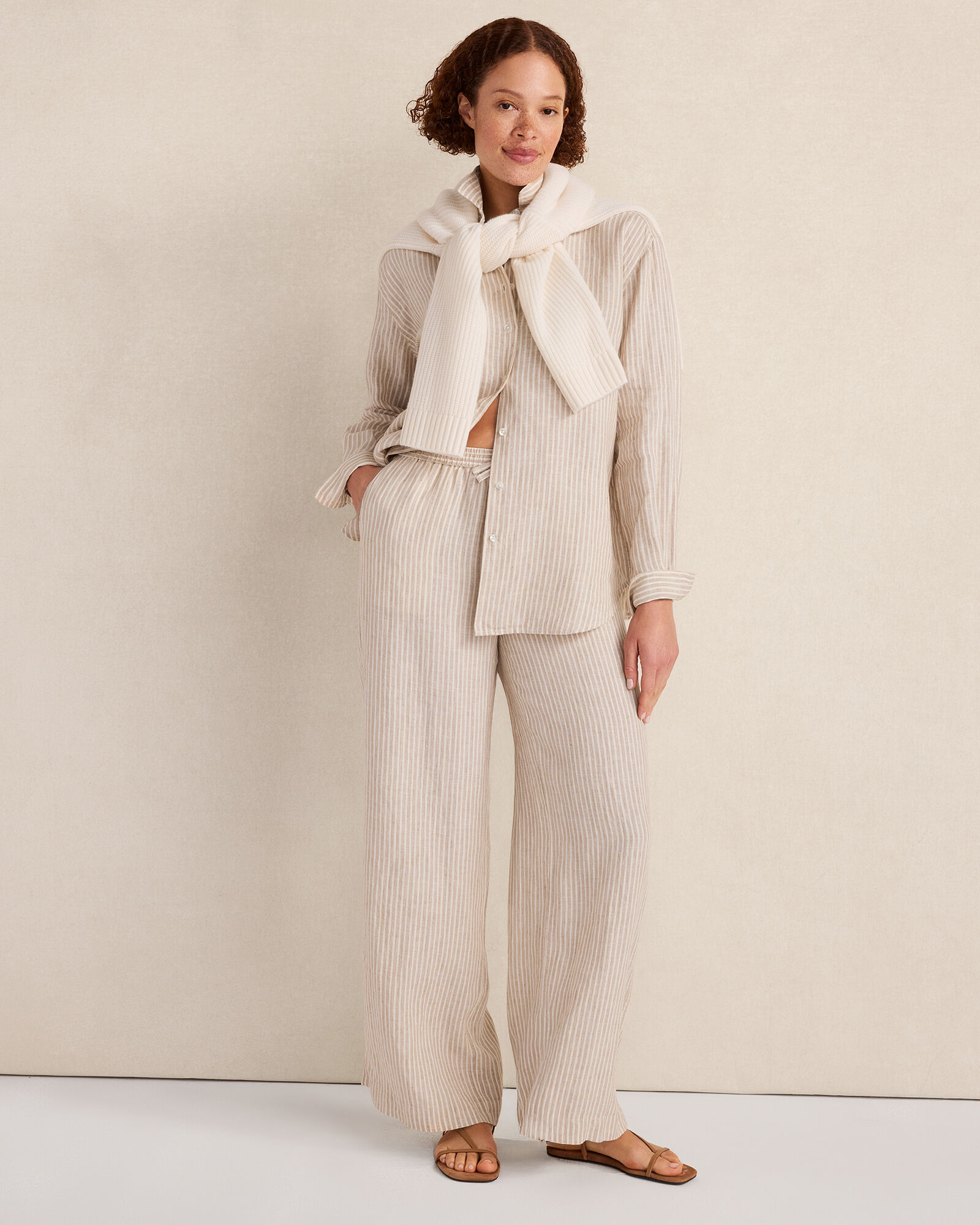 Everweave Linen Stripe Relaxed Pants