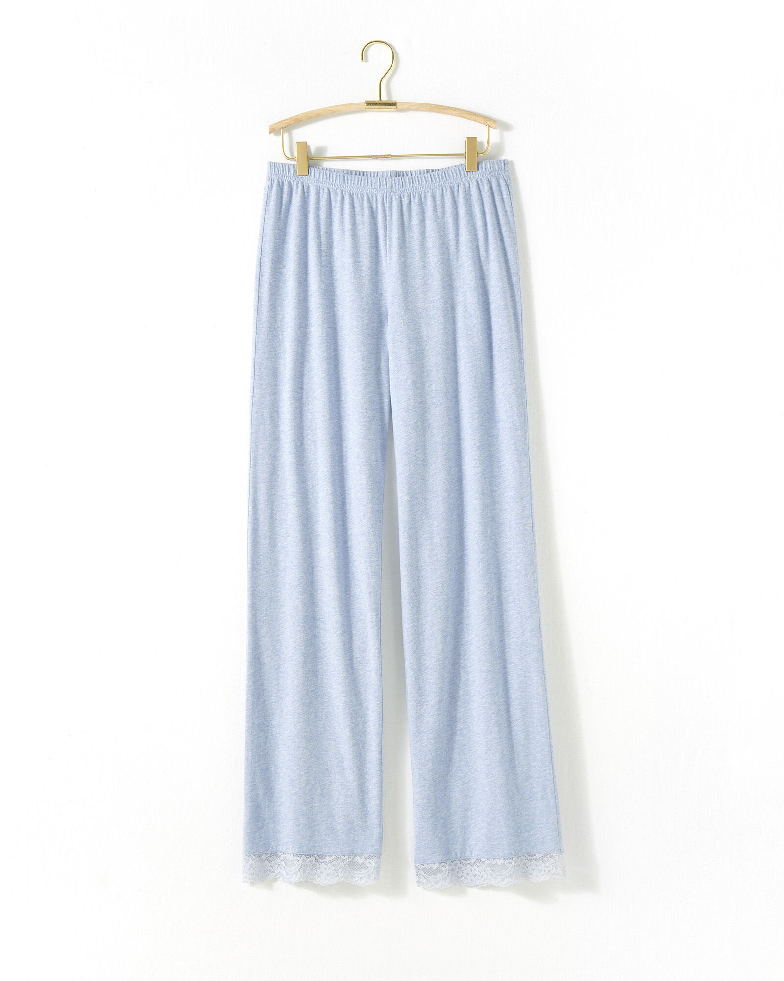 Lace trim pants 2025