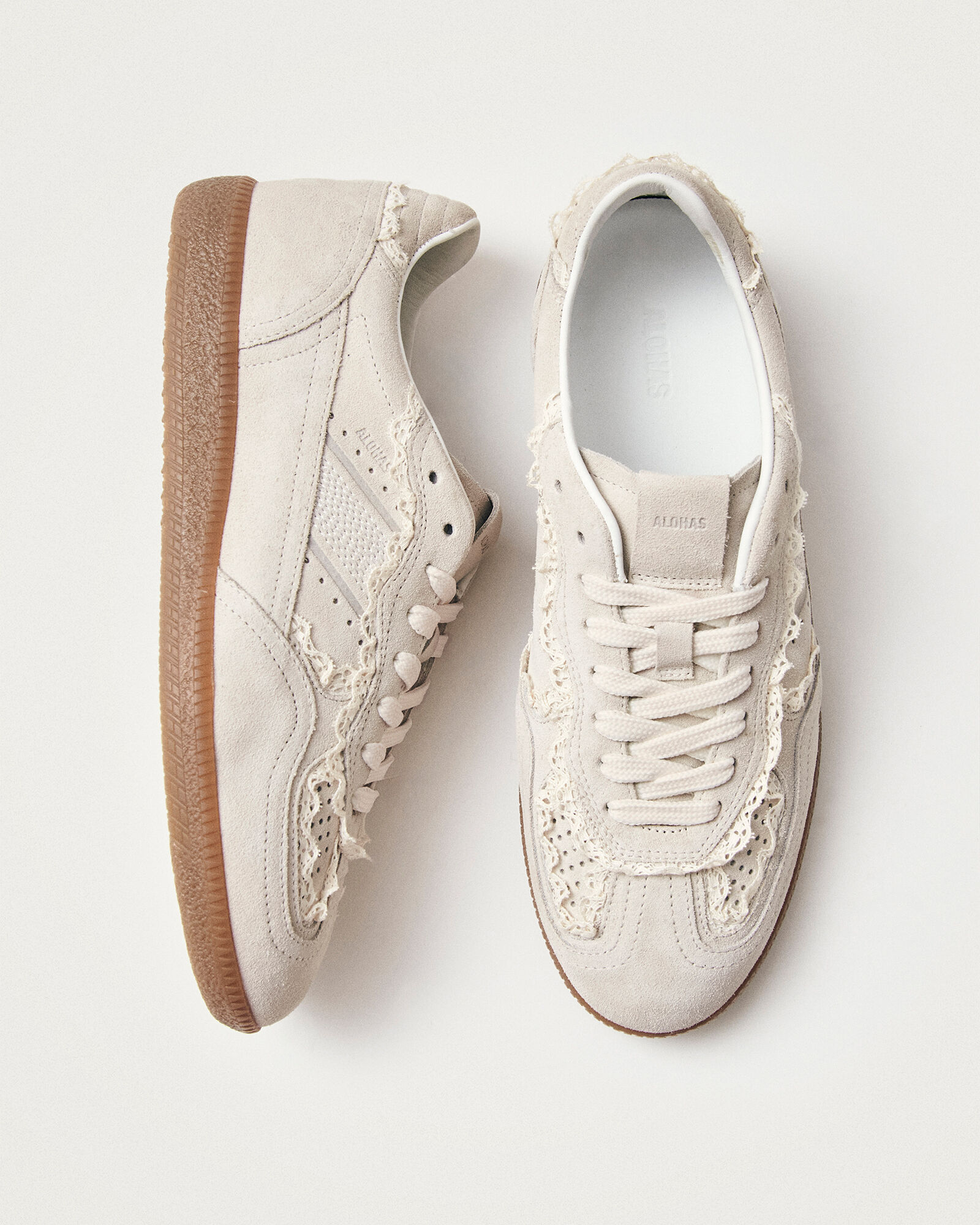 ALOHAS Tb.490 Crochet Cream Leather Sneakers