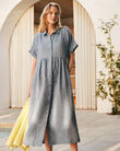 Linen Button-Front Dress