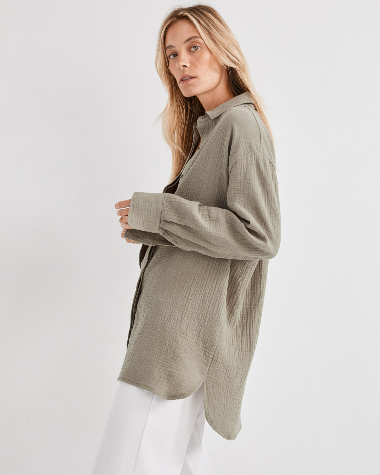Organic Cotton Gauze Oversized Shirt | Haven Well Within