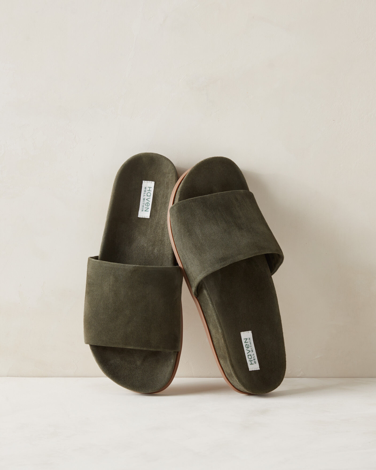 Suede slide sandals hotsell
