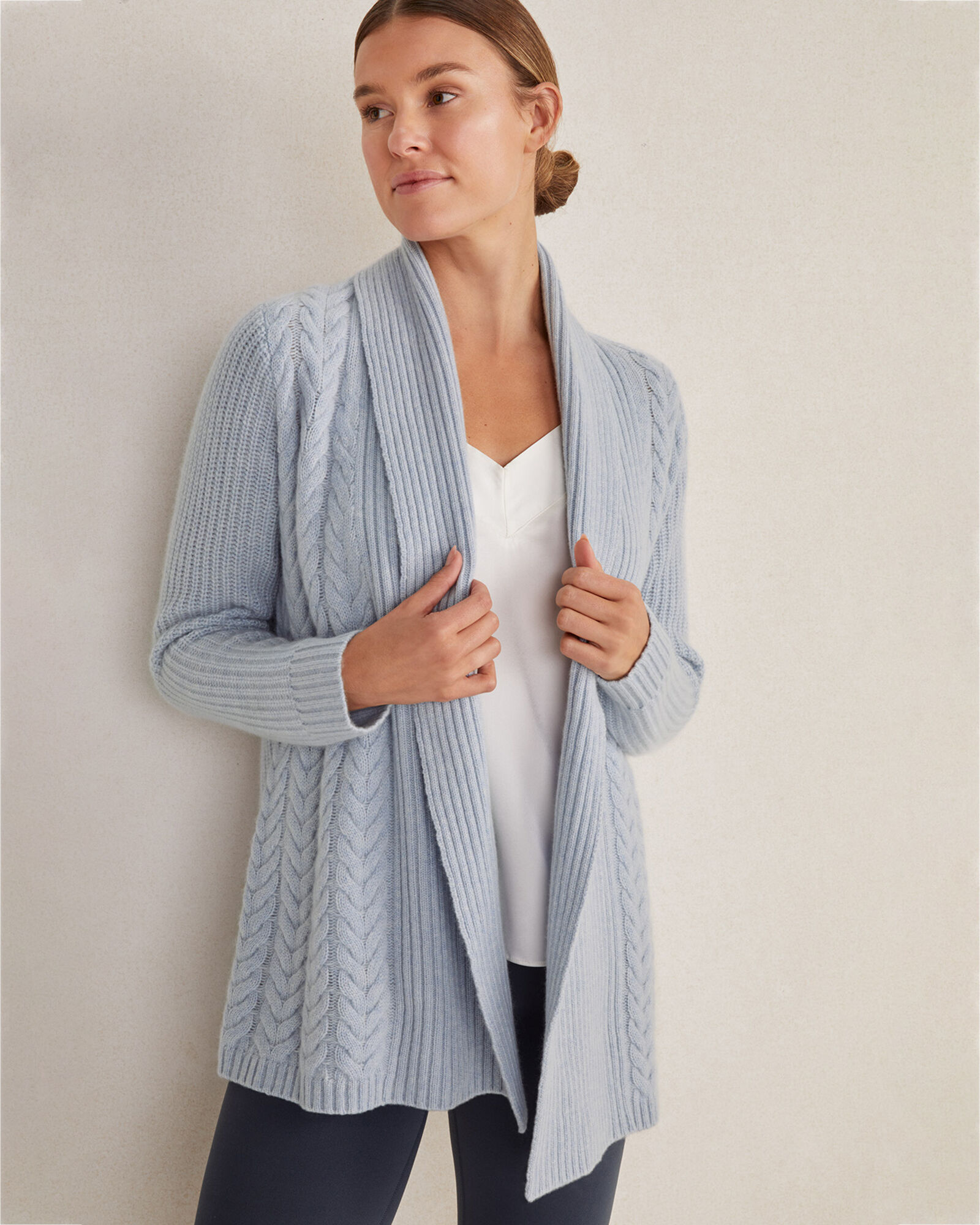 Women's flyaway cardigan top