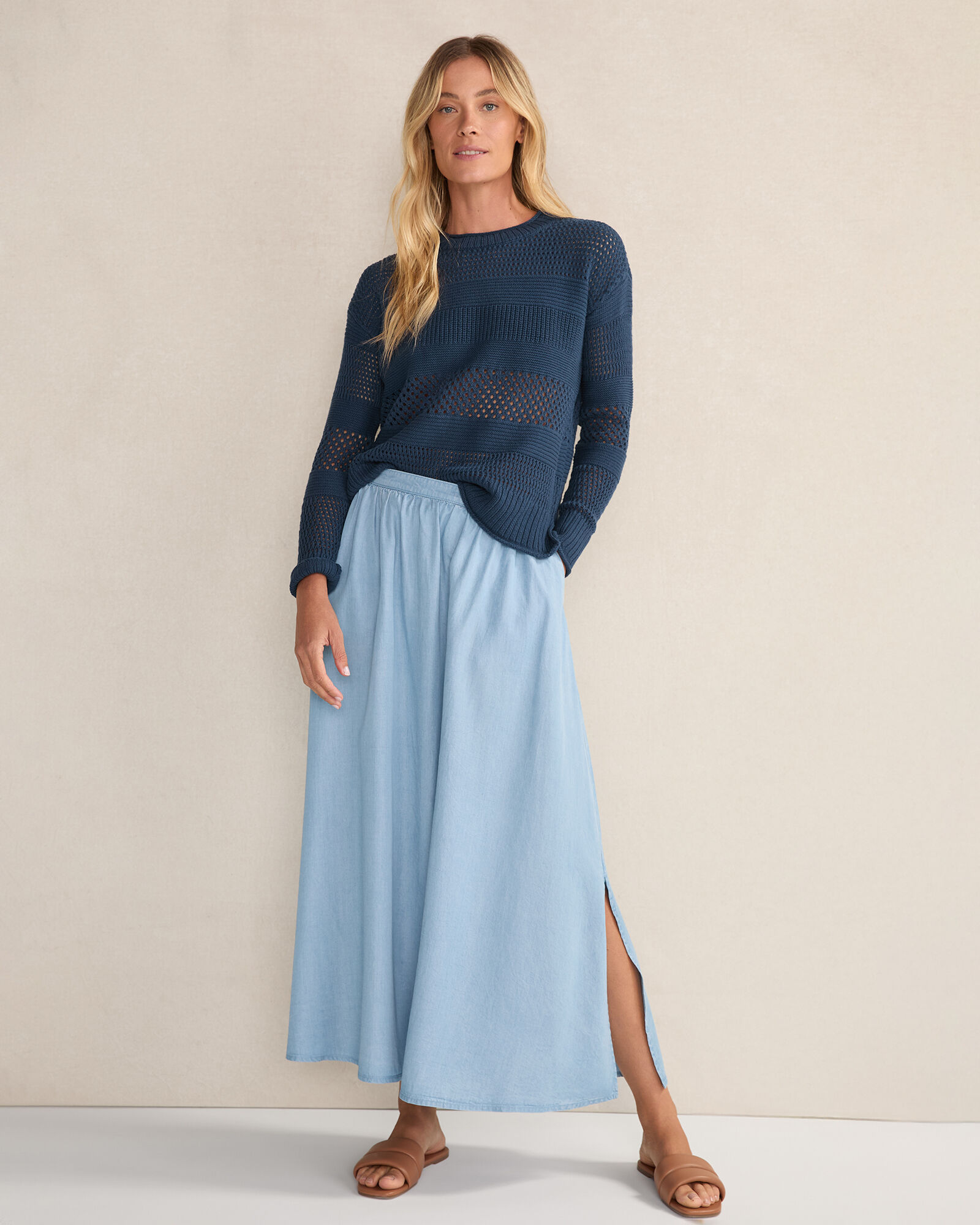 Chambray Maxi Skirt | Haven Well Within