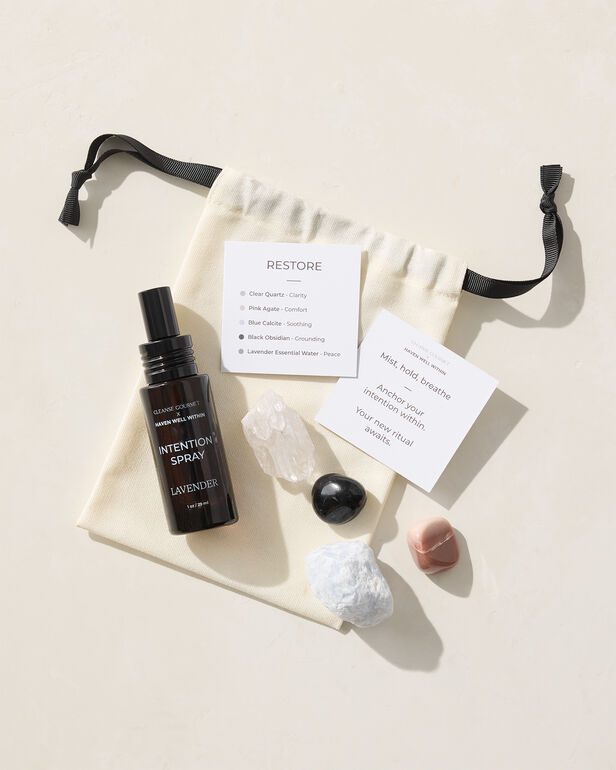 Cleanse Gourmet x Haven Well Within 'Restore' Intention Crystal Kit