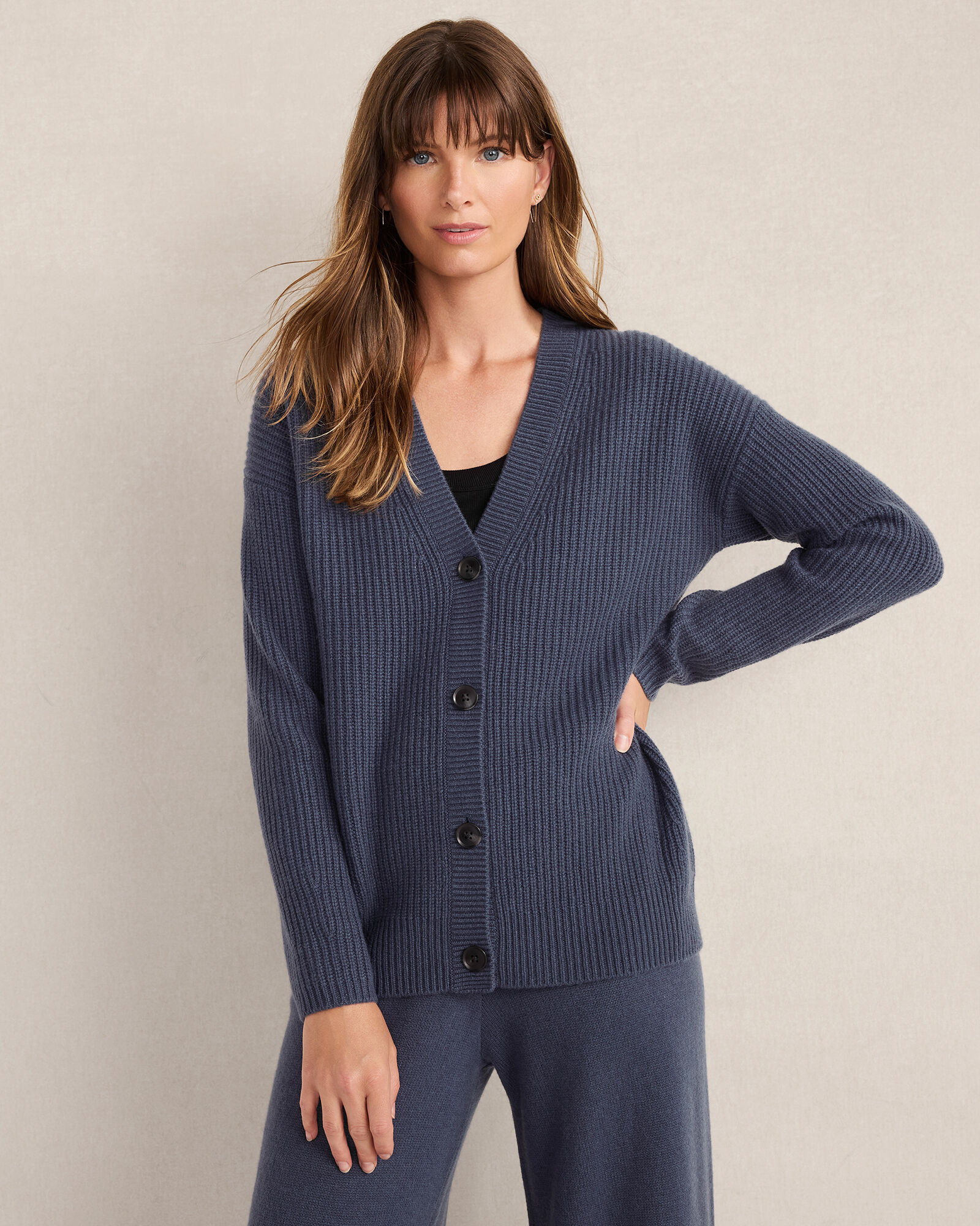 Cashmere Shaker Stitch Cardigan