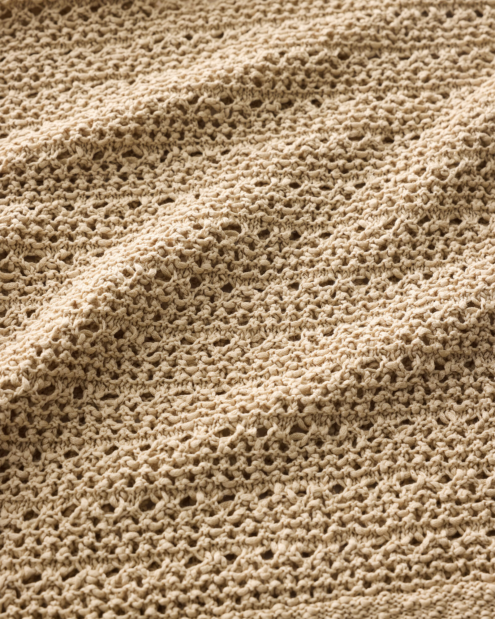 Textured Cotton V-Neck Sweater
