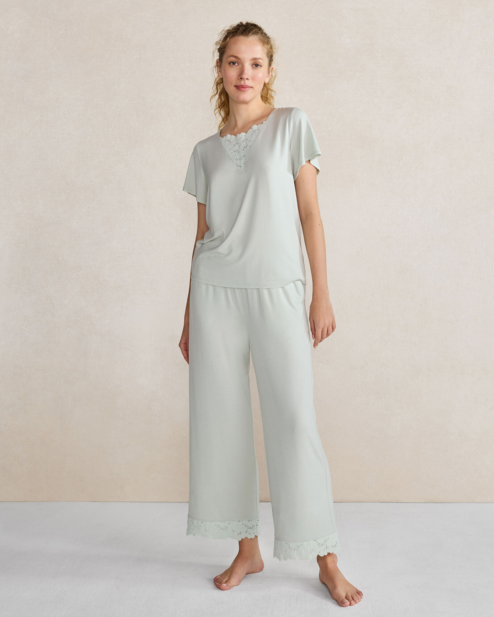 Dream Soft Lace Trim Pajama Pants