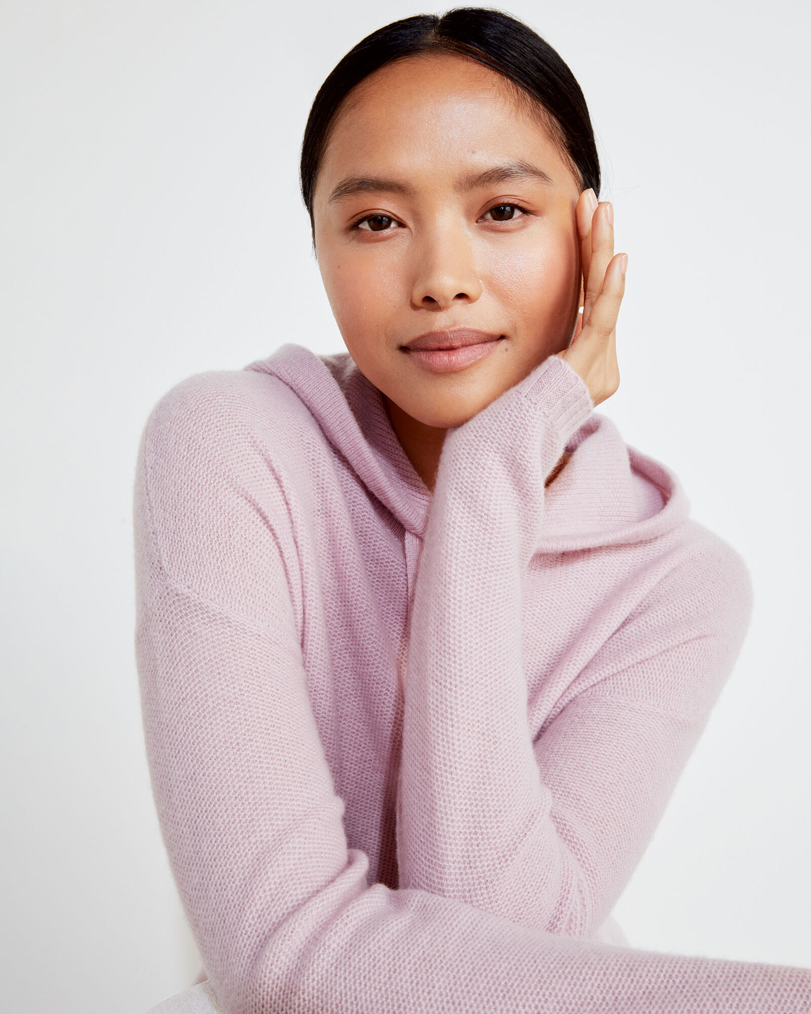 Pink sale cashmere hoodie