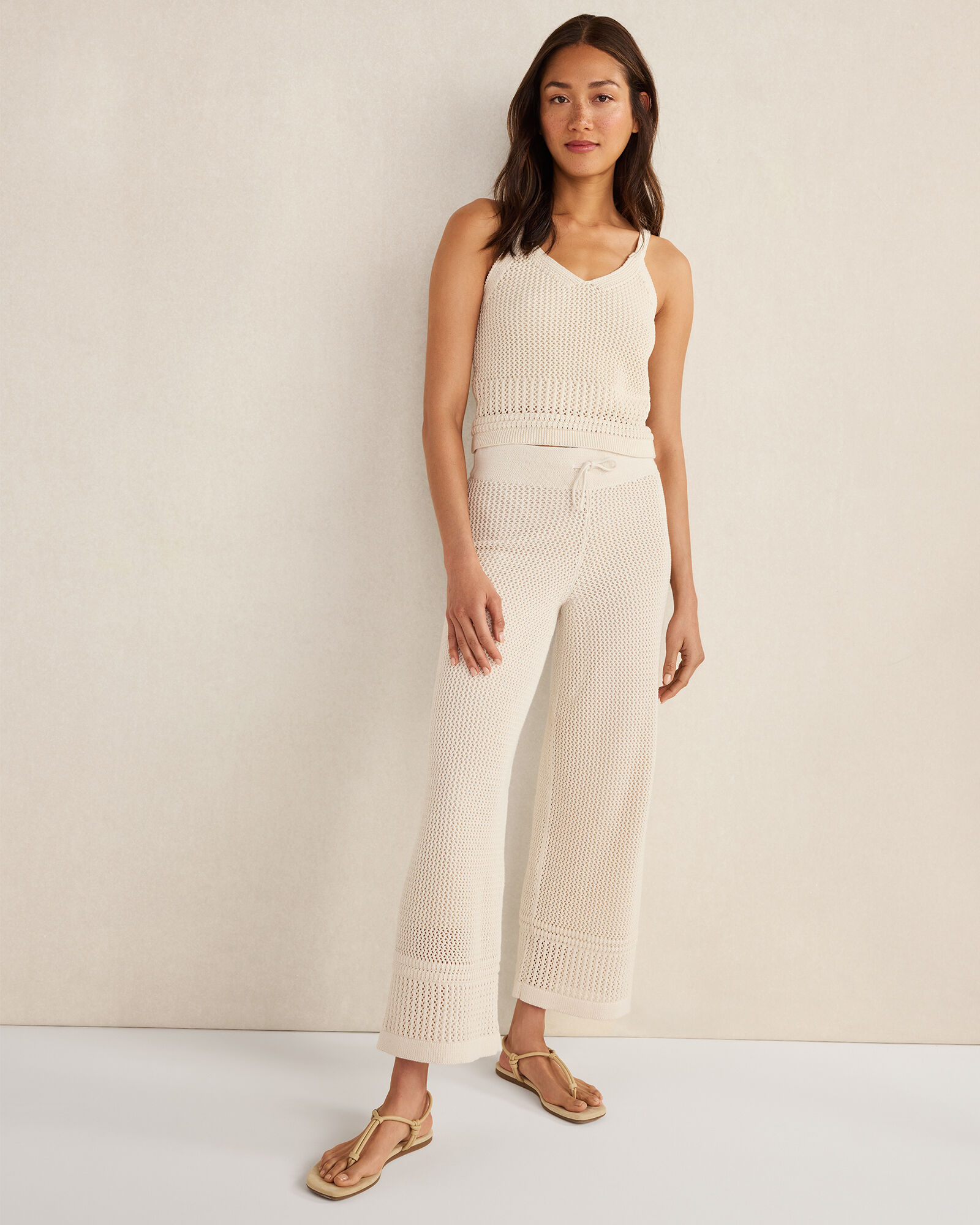 Organic Cotton Mixed Stitch Pants