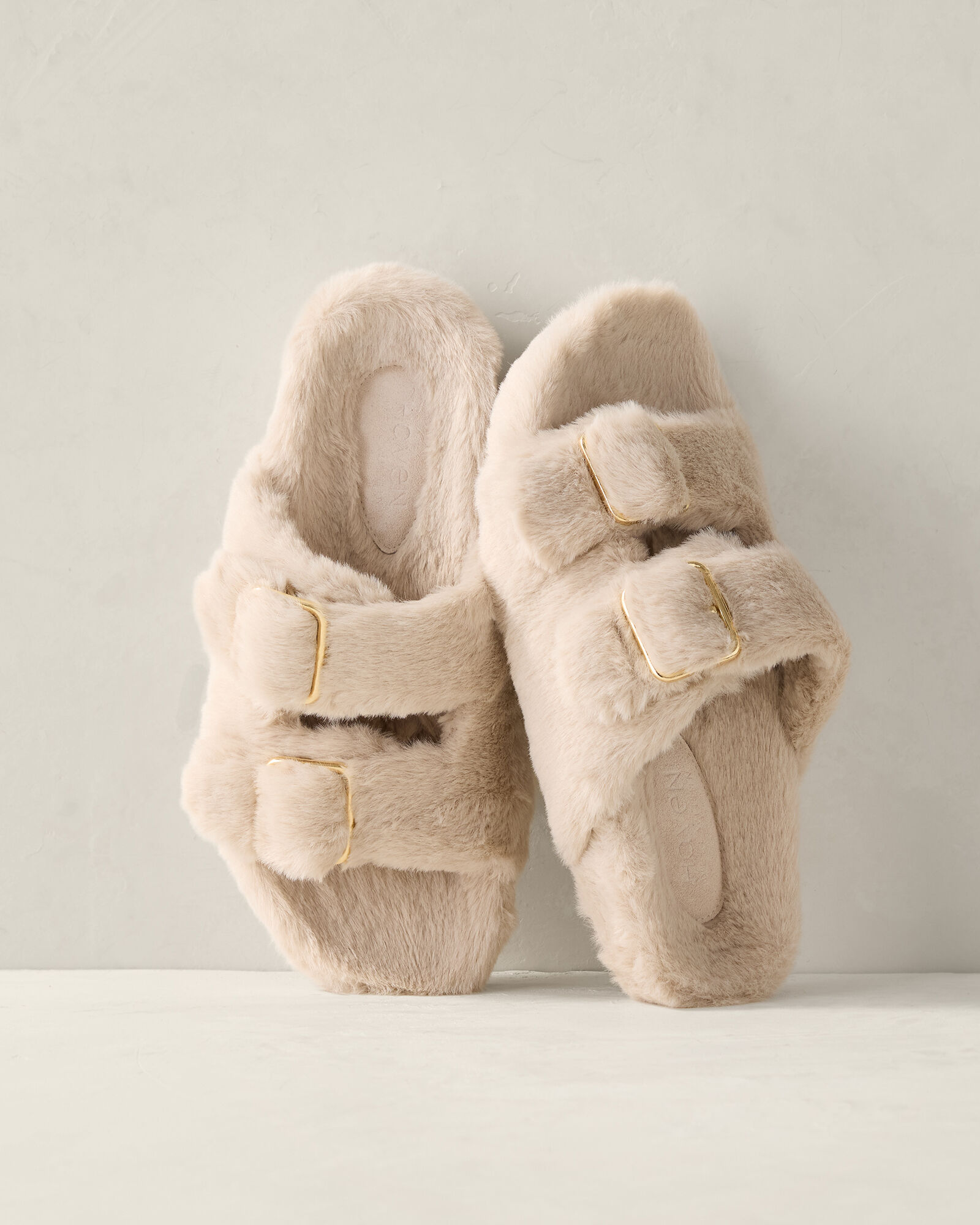 Faux Fur Sweater Slippers