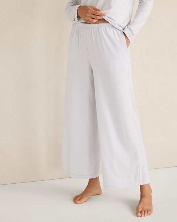 Cotton Modal Brushed Jersey Wide Leg Pants