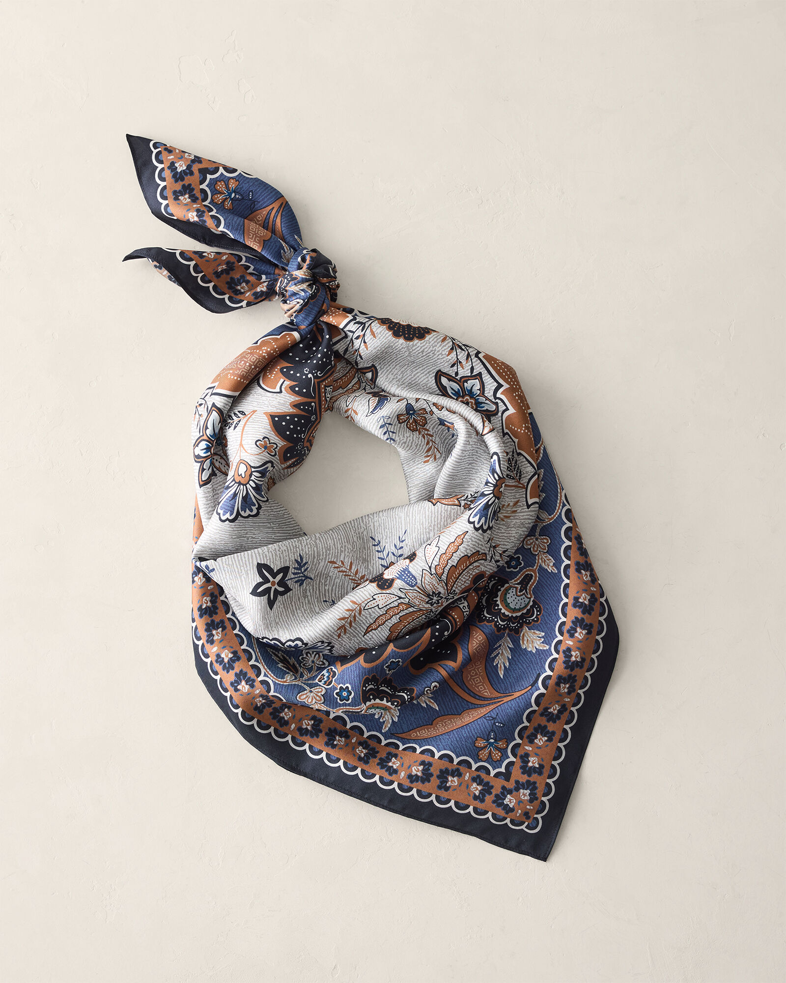 Whispering Vines Printed Silk Scarf