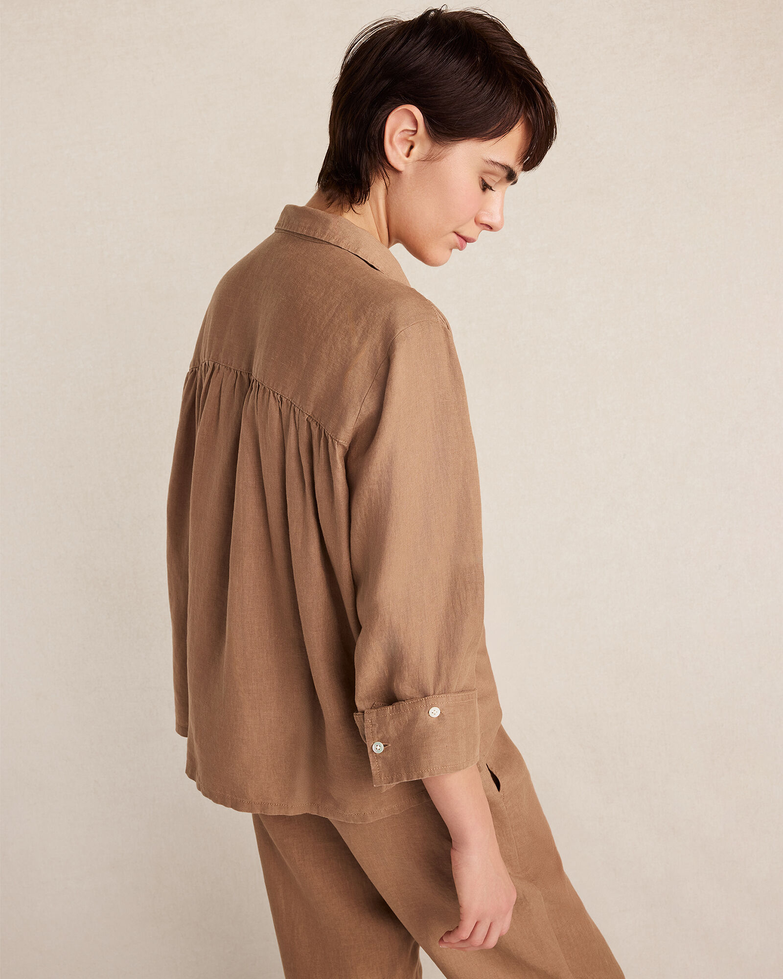 Everweave Linen Shirred Top