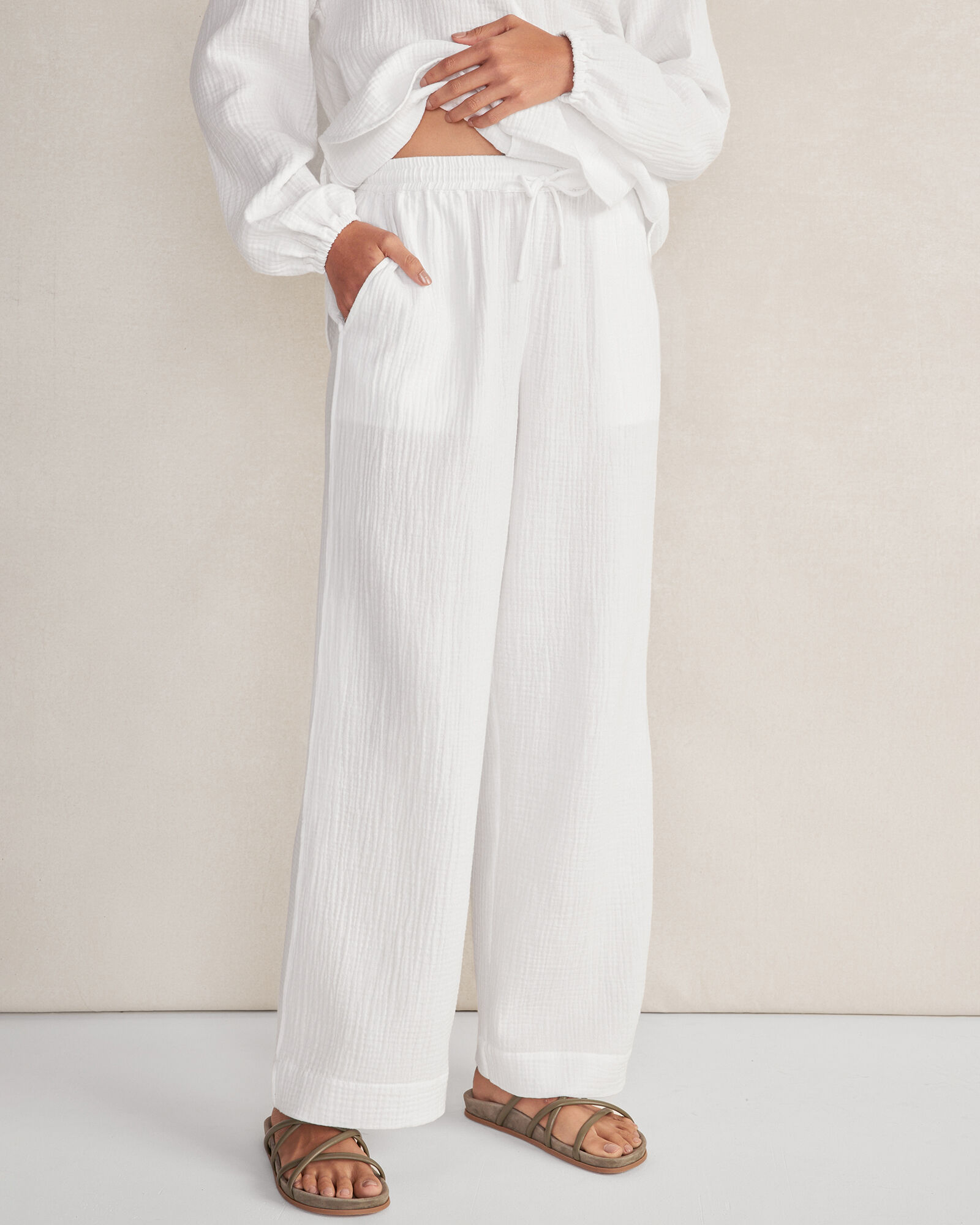 Gauze capris new arrivals