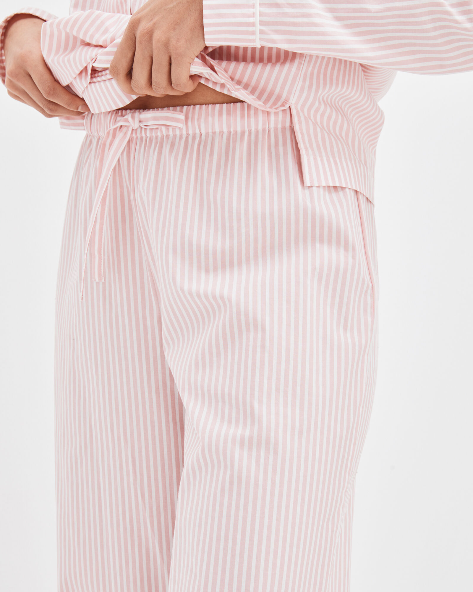 Organic Cotton Poplin Awning Stripe Sleep Pants