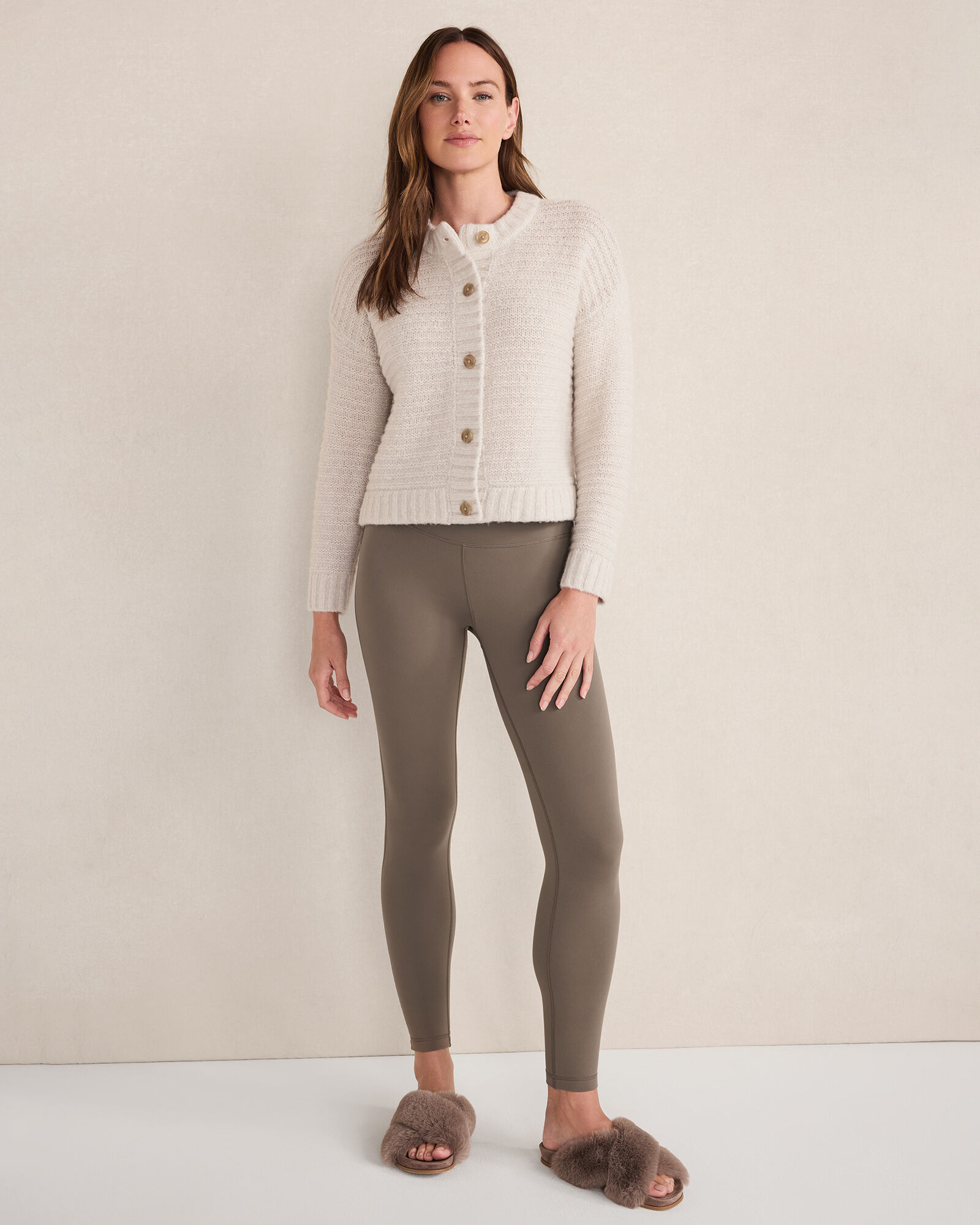 Merino Wool Cashmere Link Stitch Cardigan