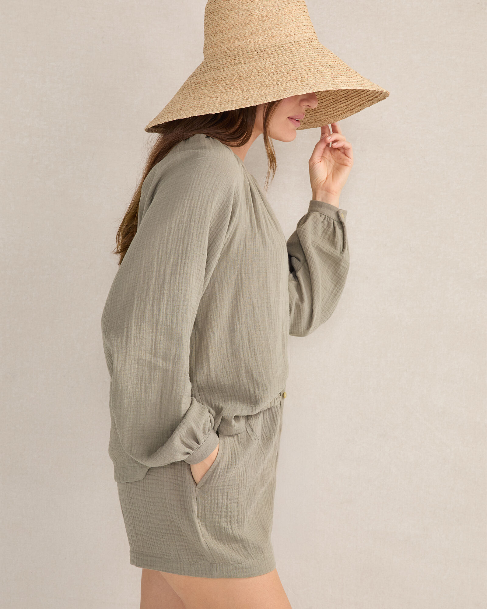 Organic Cotton Gauze Shorts