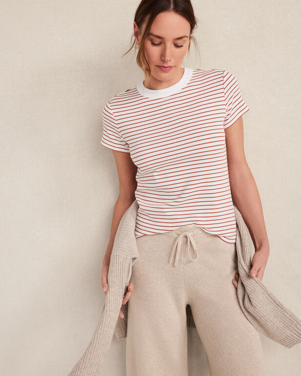 Organic Cotton Stripe Short Sleeve Tee