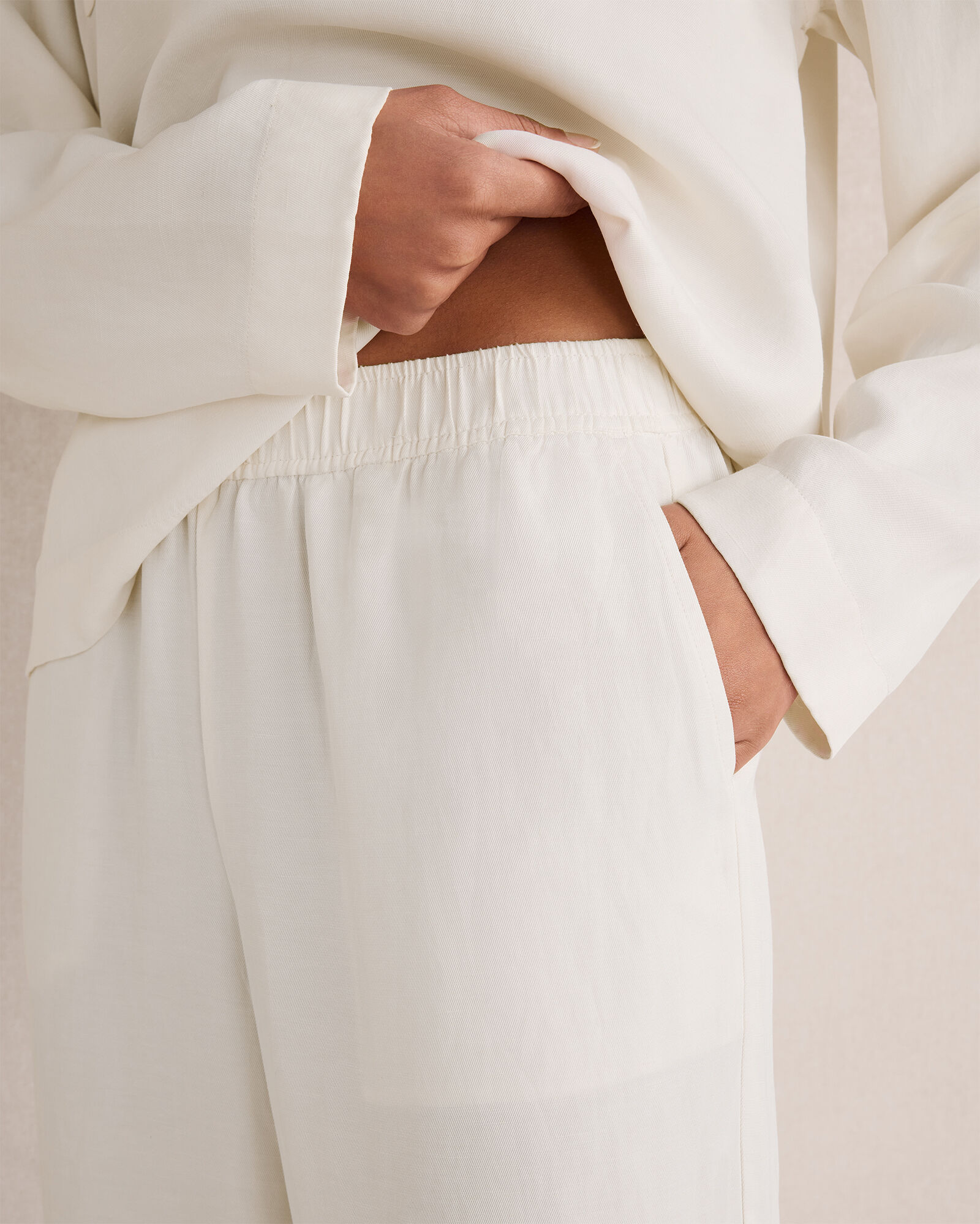 Viscose Linen Wide Leg Pants