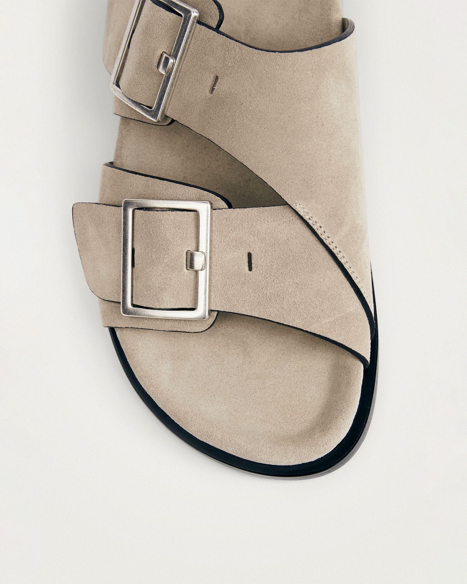 ALOHAS Alba Suede Beige Leather Sandals