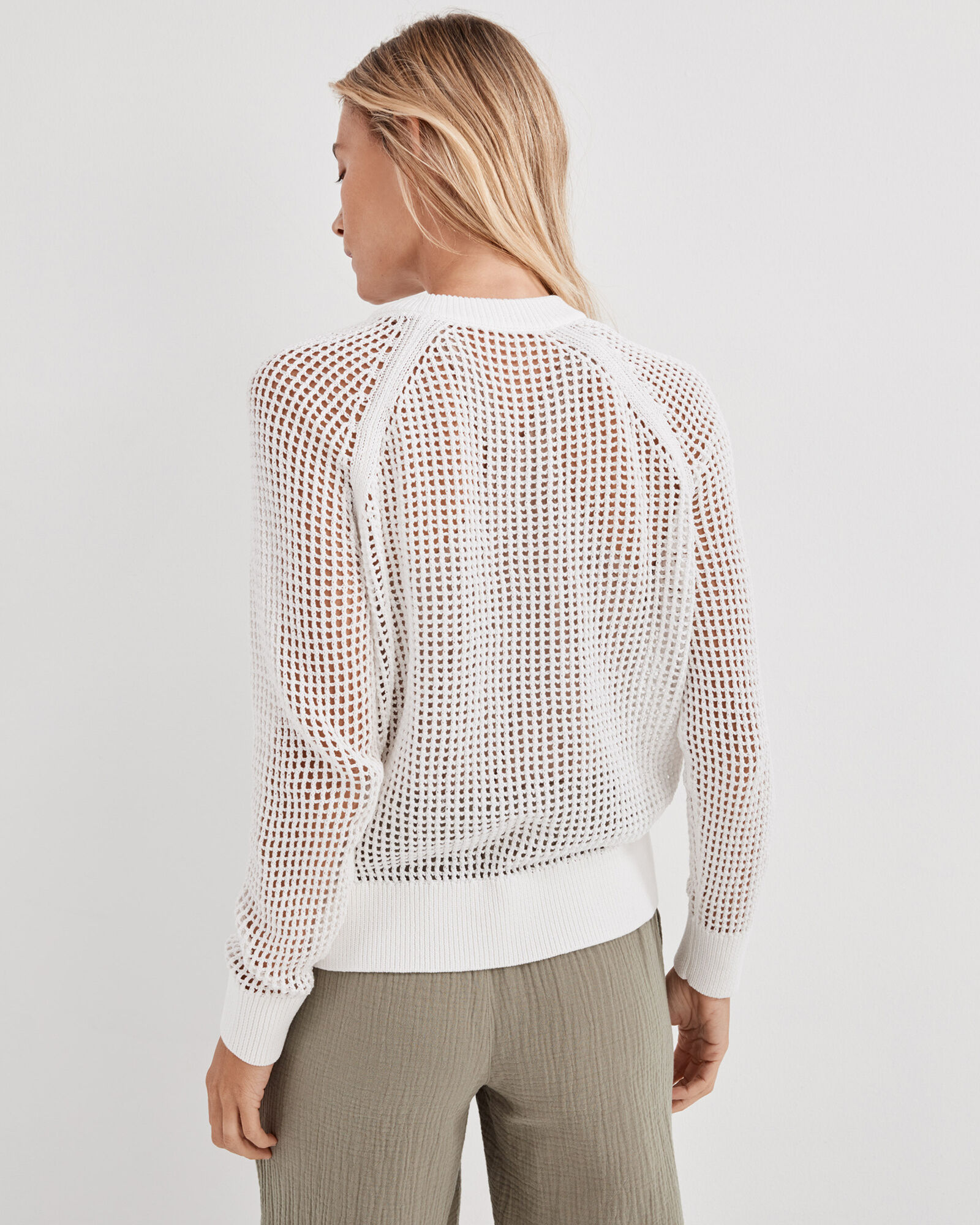 Organic Cotton Open Stitch Sweater