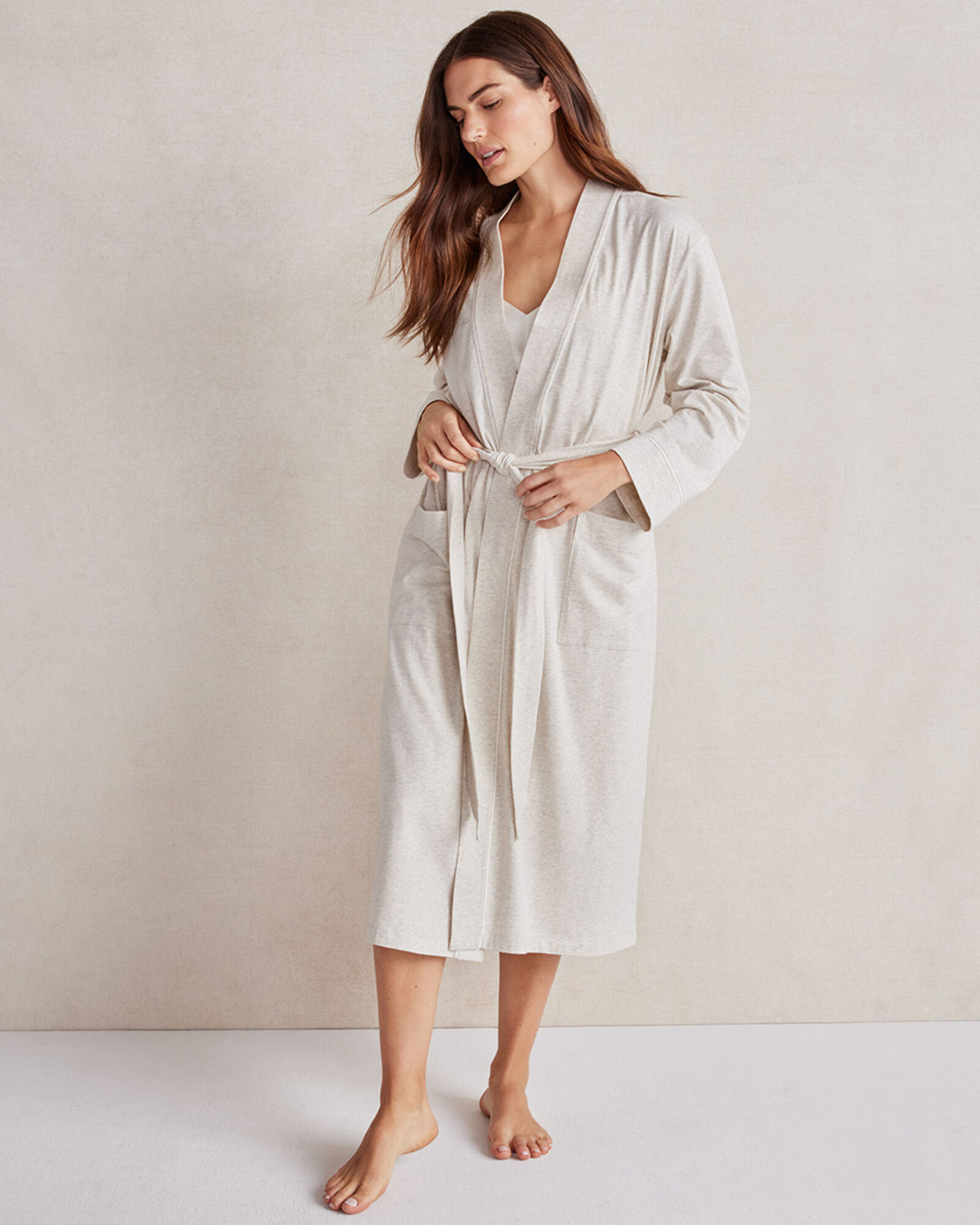 Organic Cotton Jersey Heather Robe