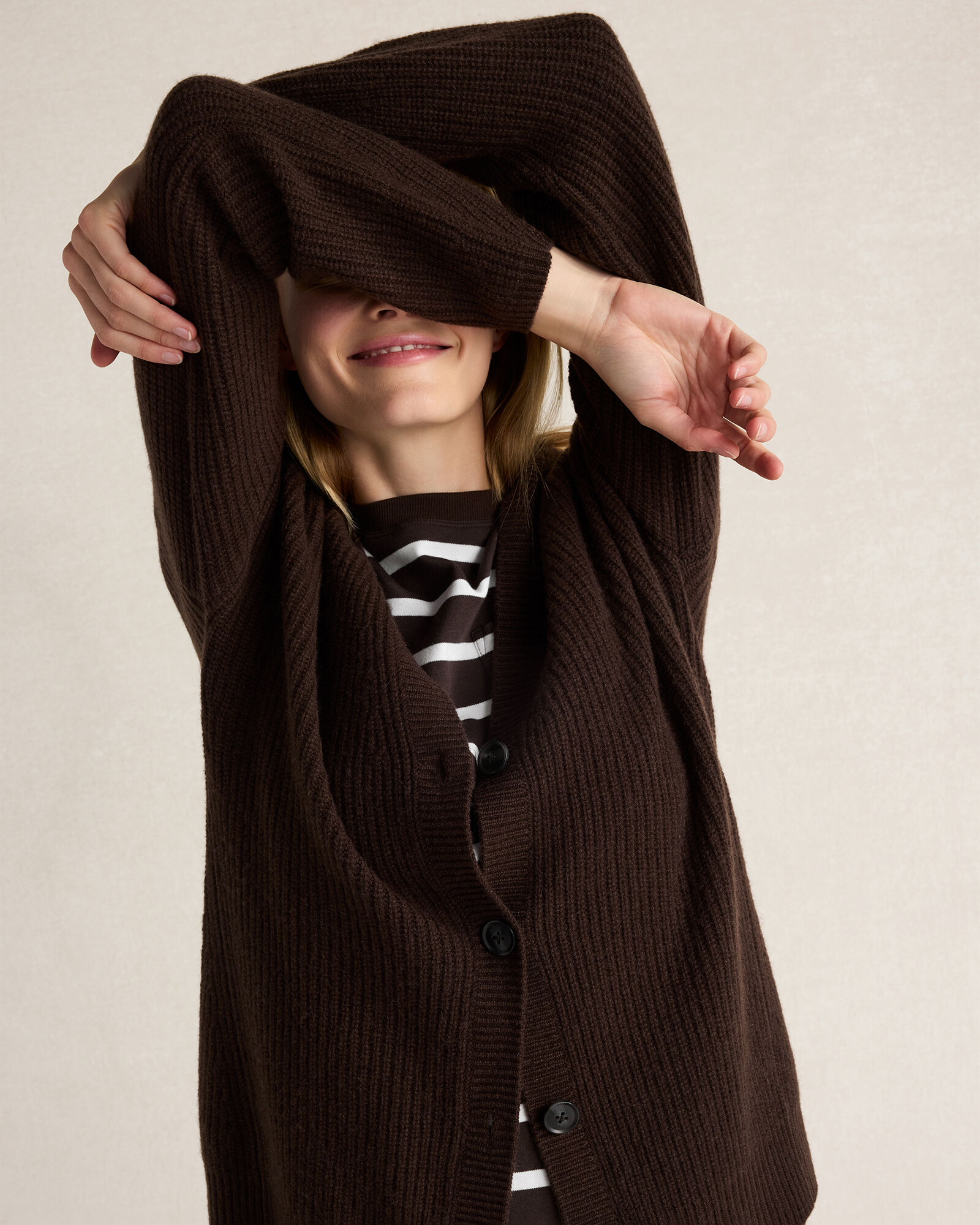 Cashmere Shaker Stitch Cardigan