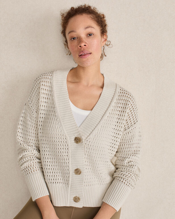 Organic Cotton Open Stitch Cardigan