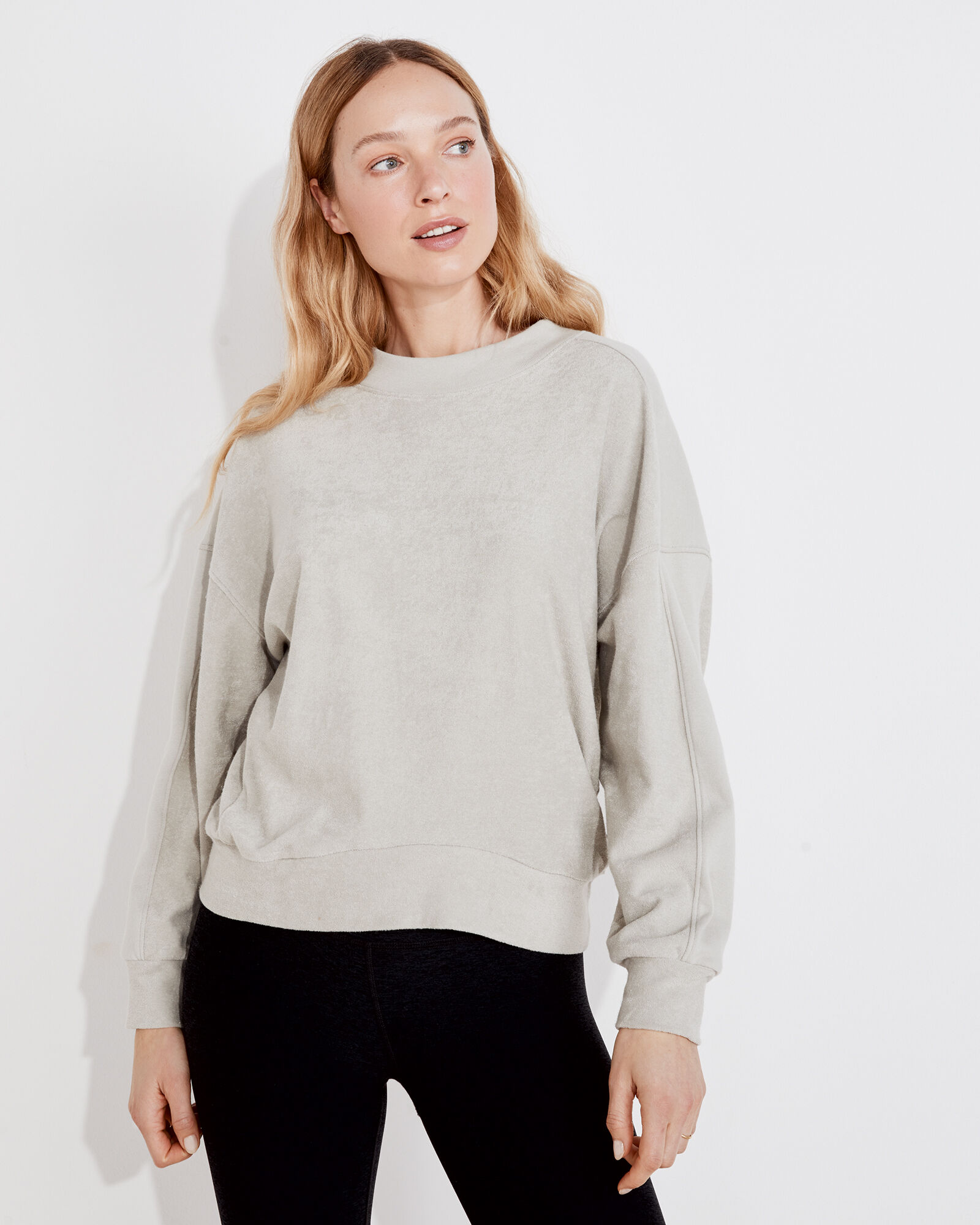 Terry crewneck sweatshirt deals