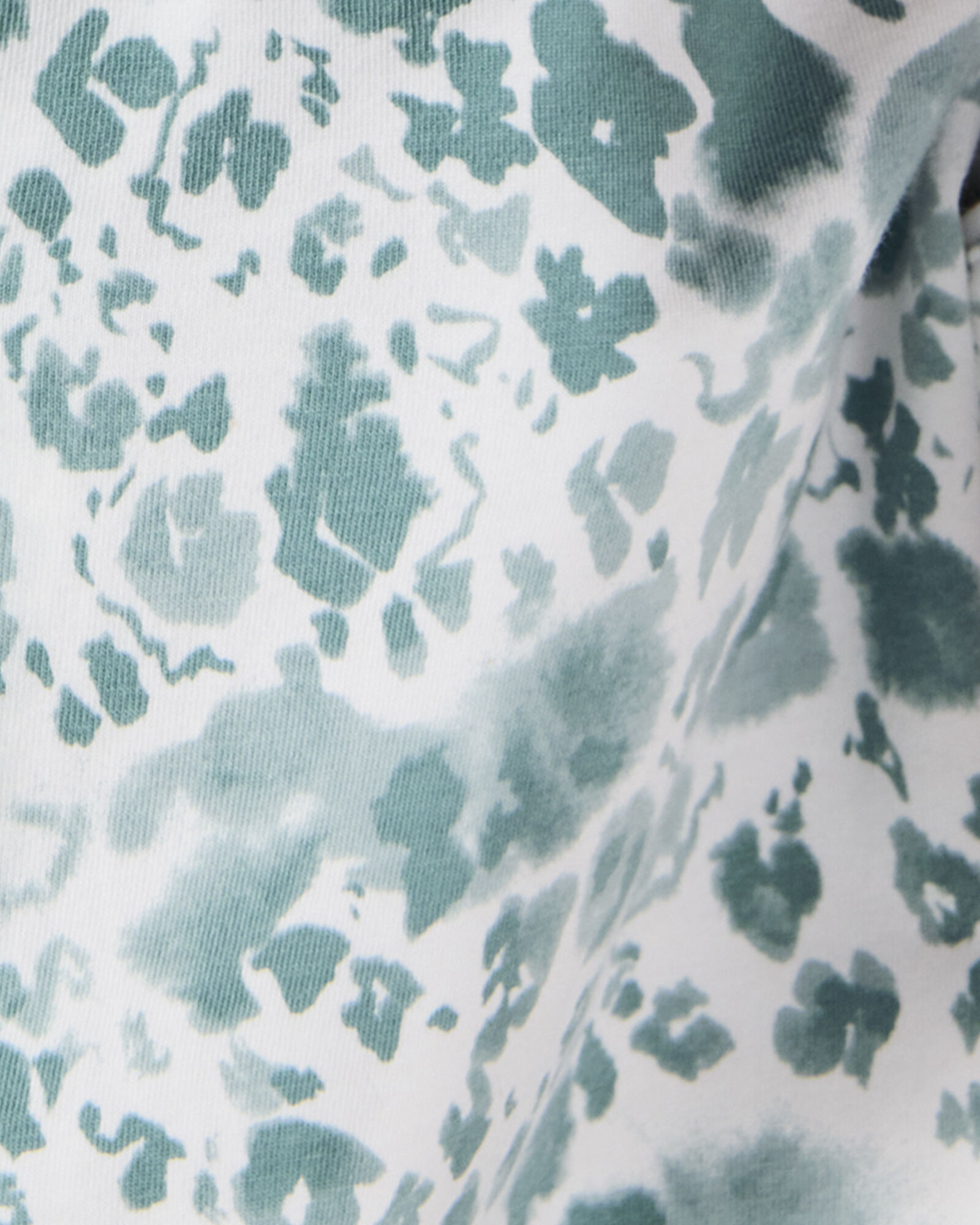 Organic Cotton Jersey Blurred Floral Pajama Top