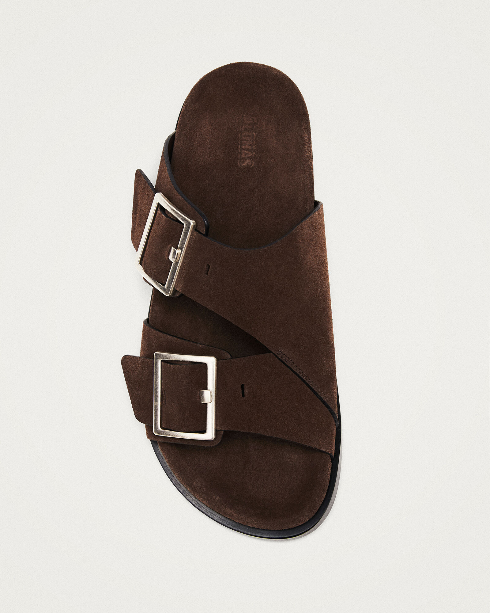ALOHAS Alba Suede Brown Leather Sandals